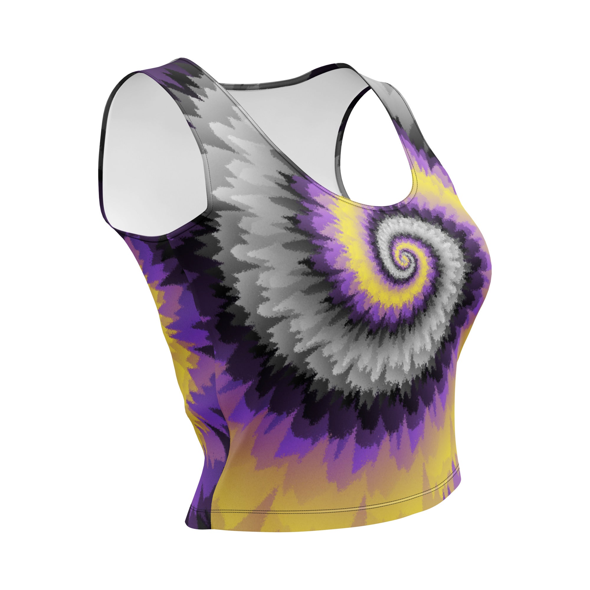 Crop Top Tie Dye Spiral Nonbinary