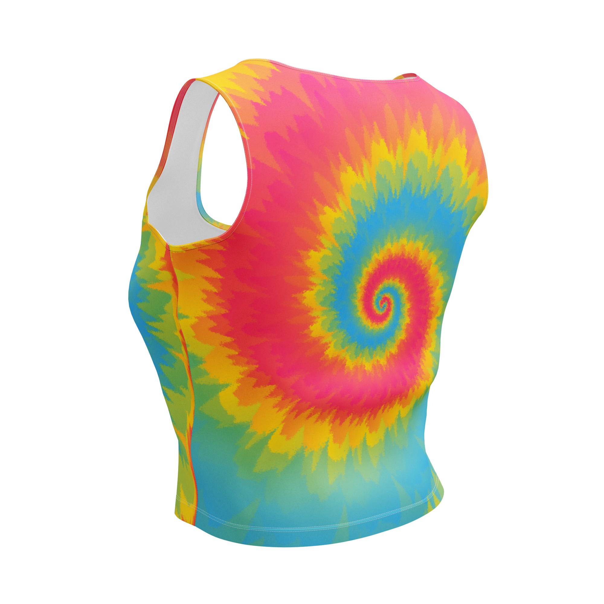 Crop Top Tie Dye Spiral Pansexual