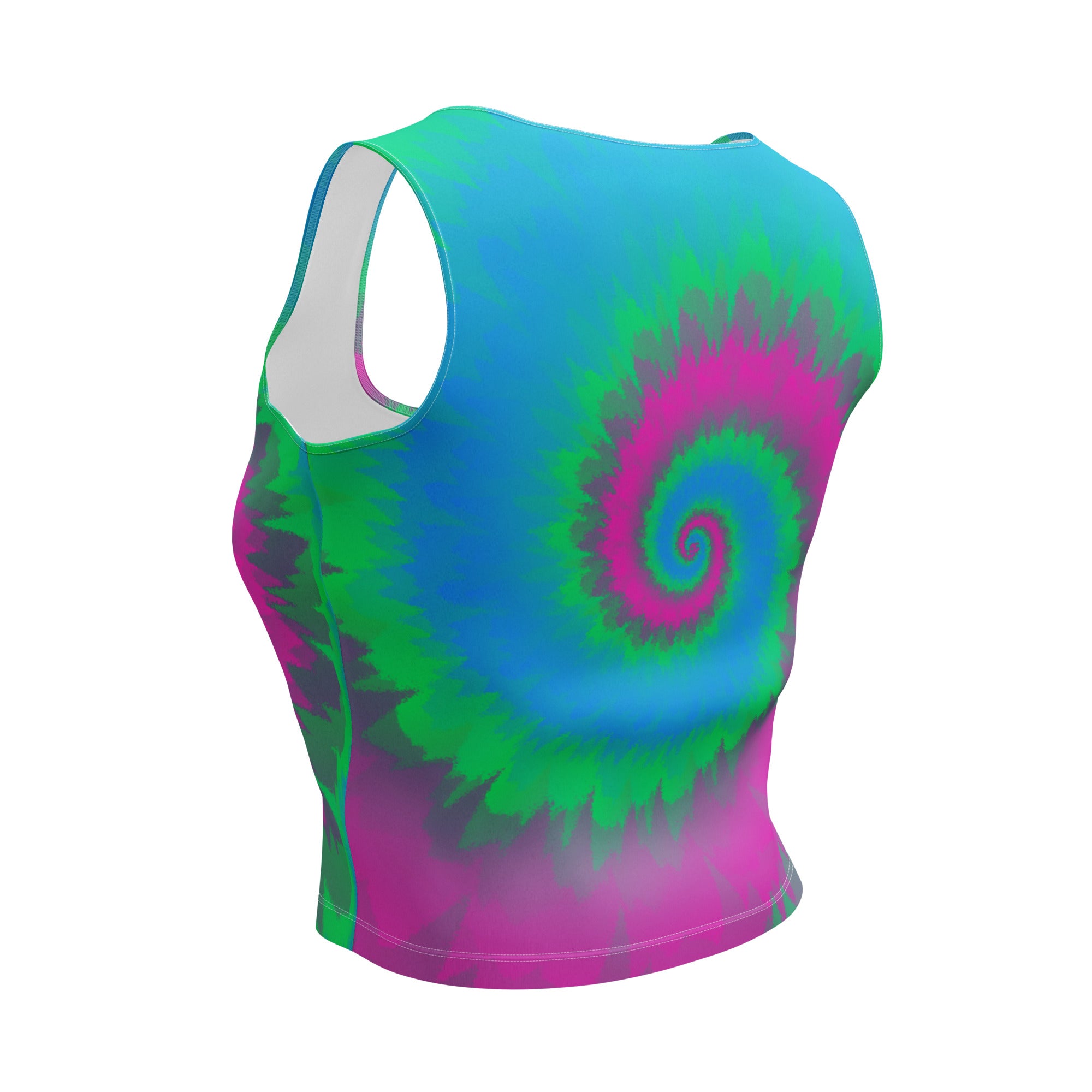 Crop Top Tie Dye Spiral Polysexual