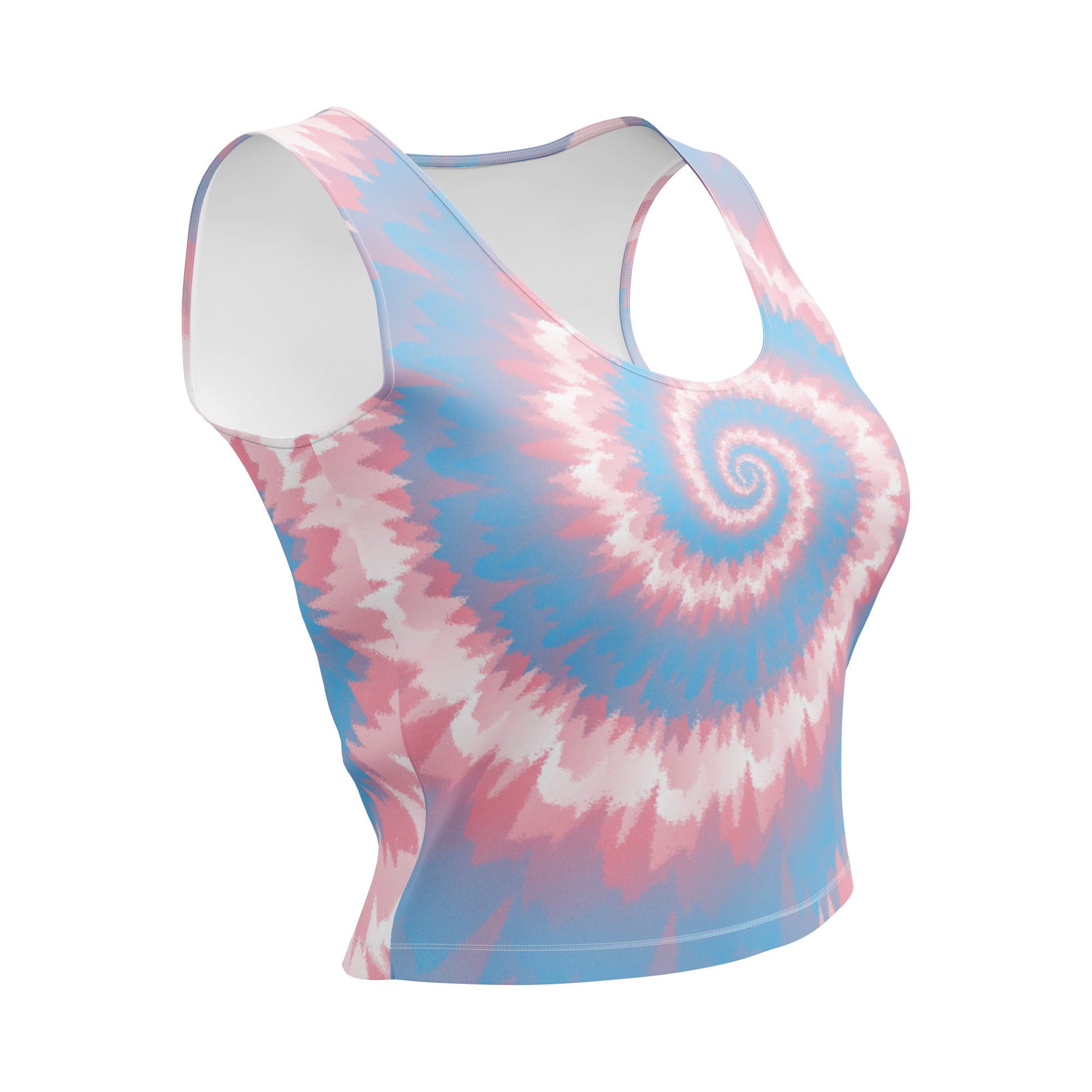 Crop Top Tie Dye Spiral Transgender