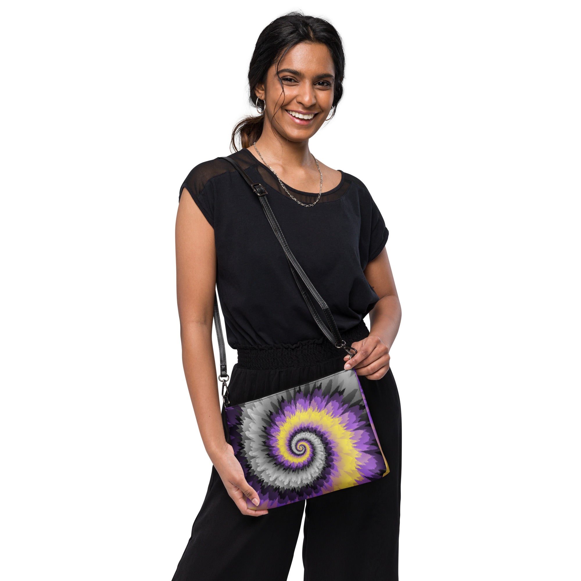 Crossbody bag Tie Dye Spiral Nonbinary