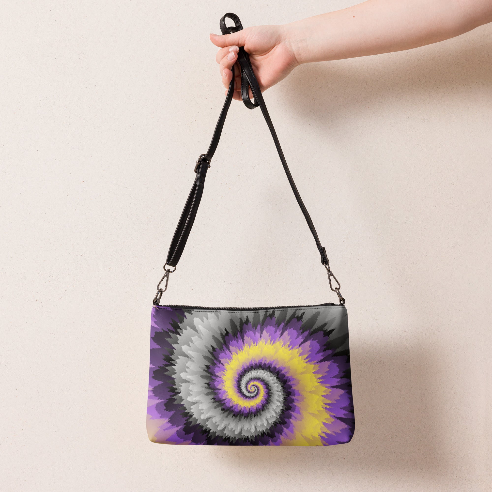 Crossbody bag Tie Dye Spiral Nonbinary