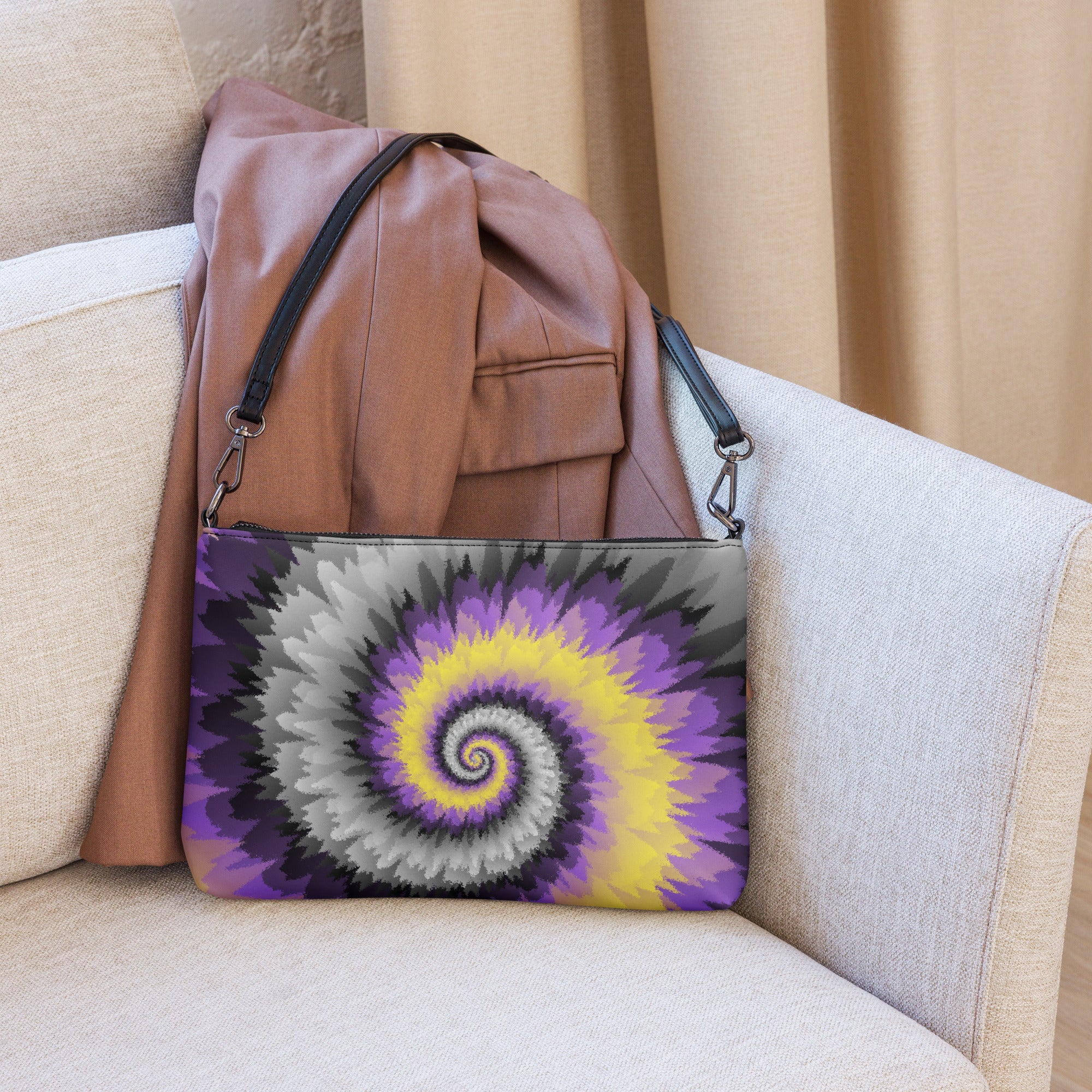 Crossbody bag Tie Dye Spiral Nonbinary