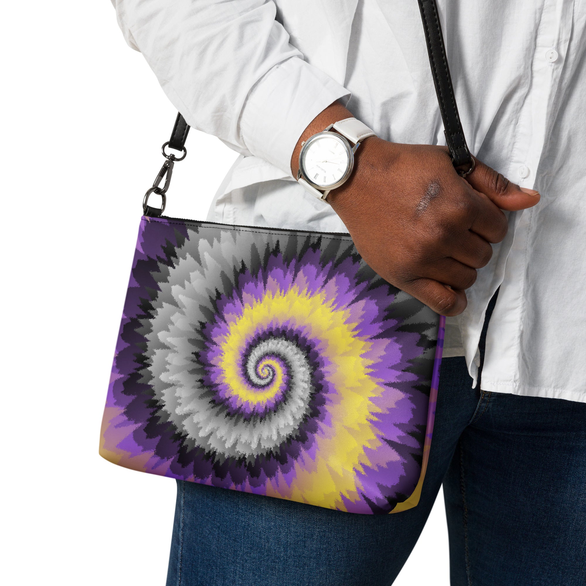 Crossbody bag Tie Dye Spiral Nonbinary