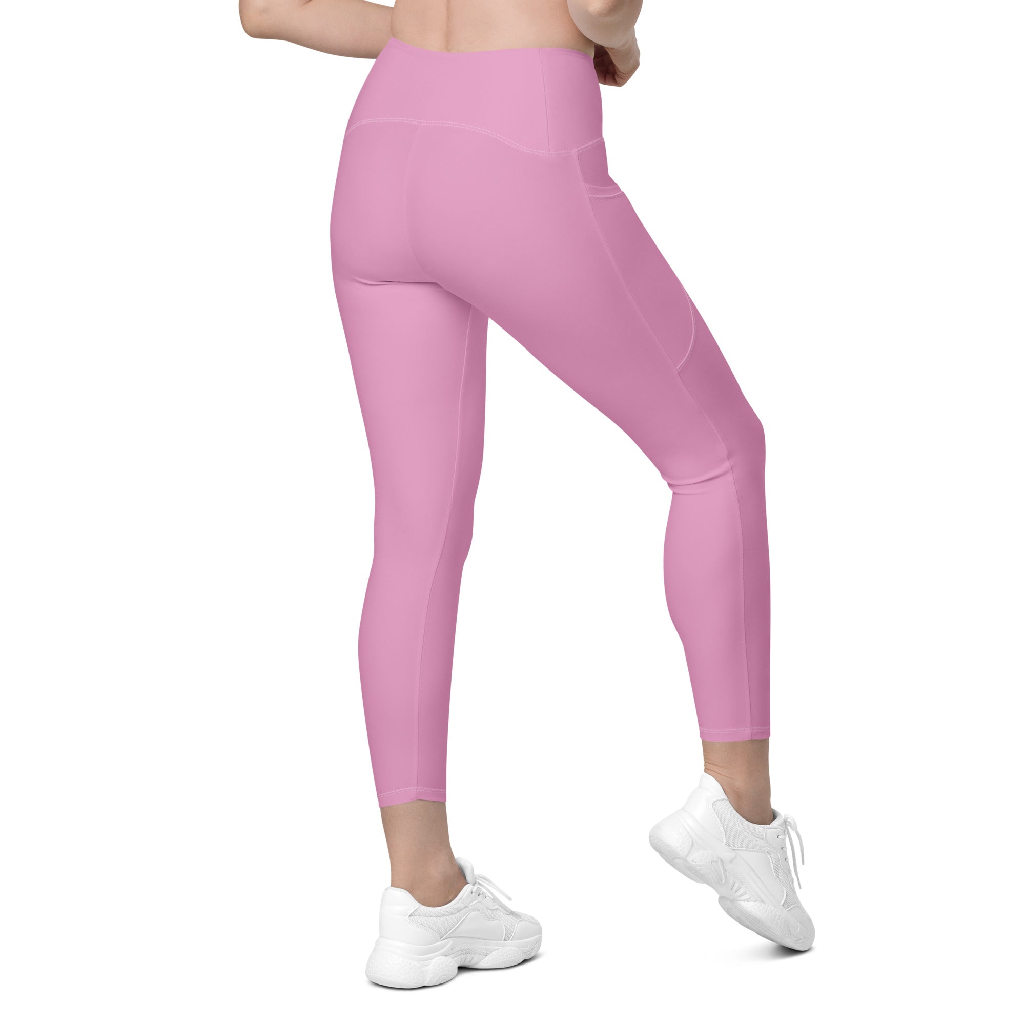 Crossover leggings with pockets Pink