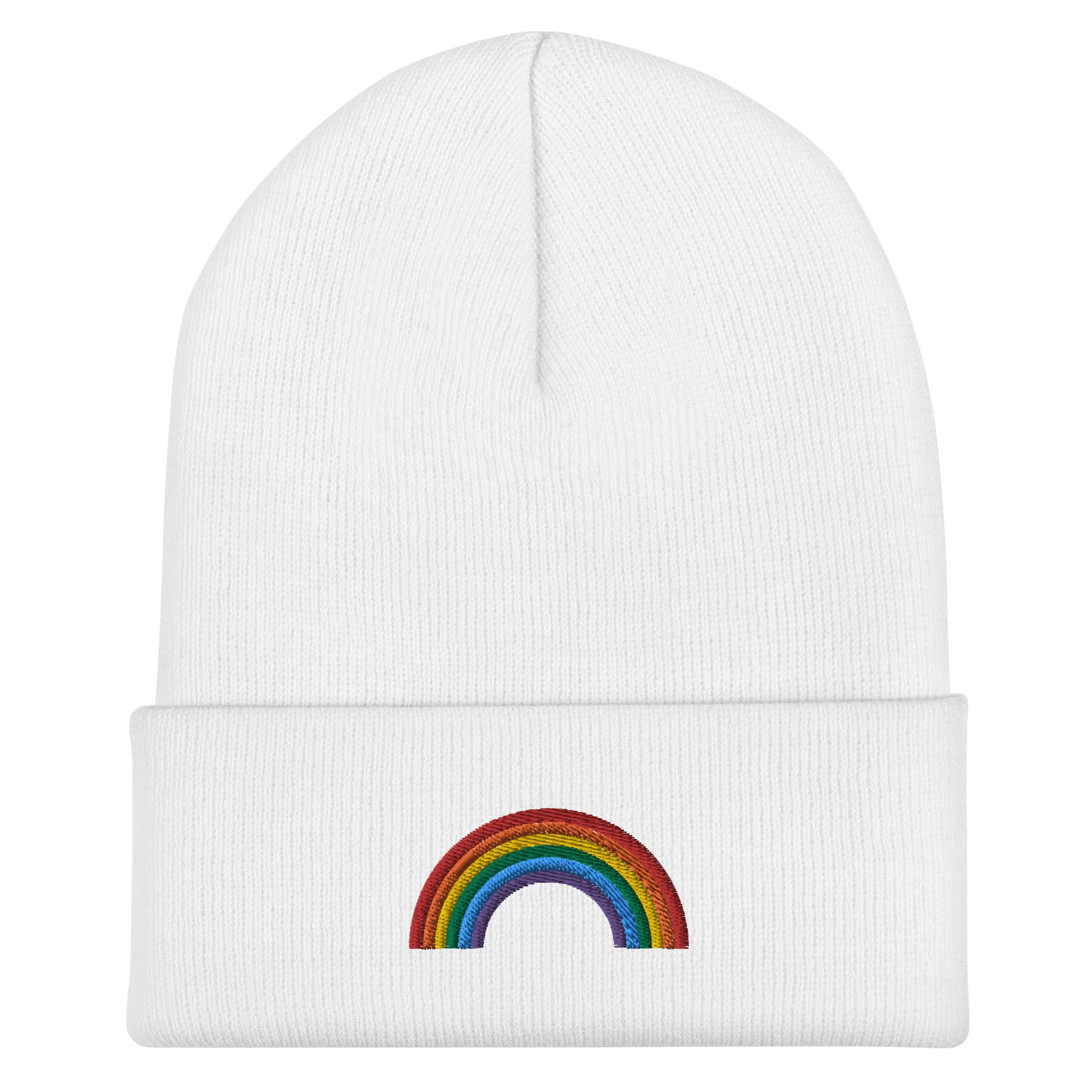Cuffed Beanie Rainbow