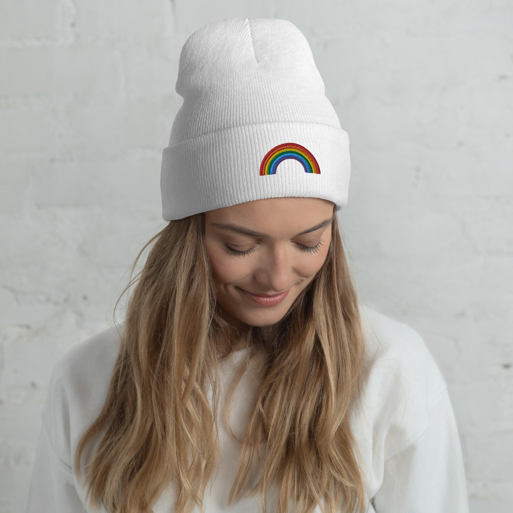 Cuffed Beanie Rainbow