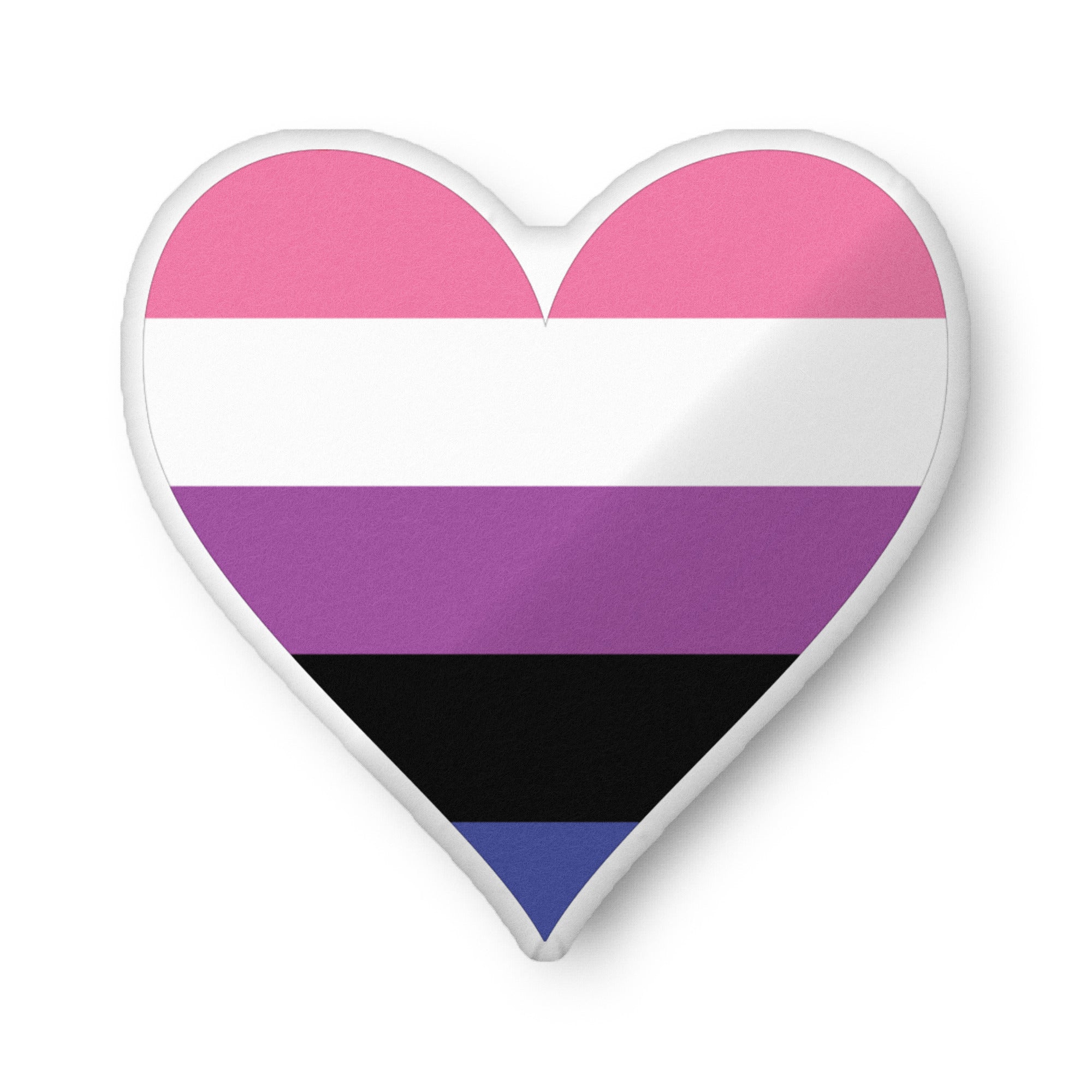 Custom shaped pillow Genderfluid Heart