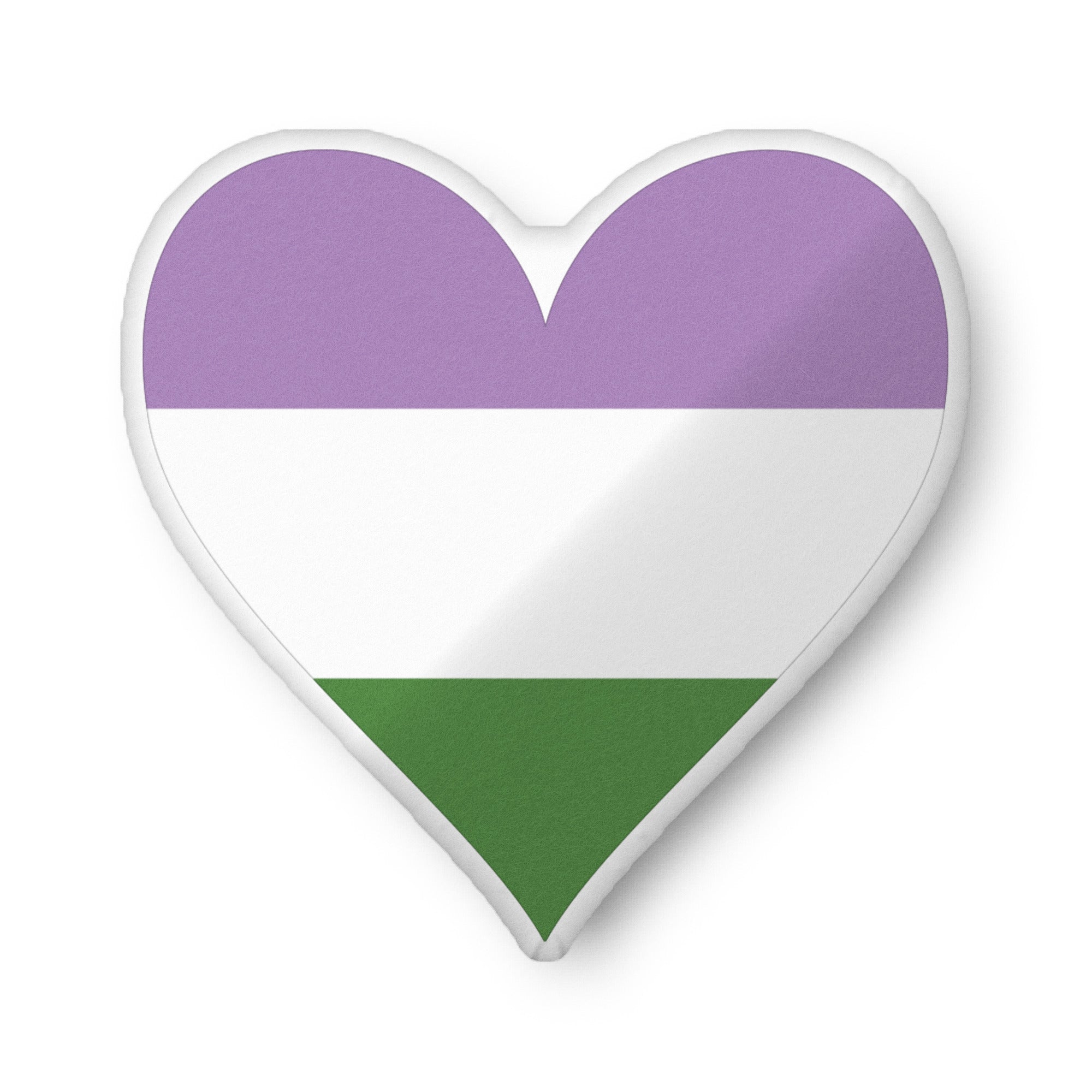 Custom shaped pillow Genderqueer Heart