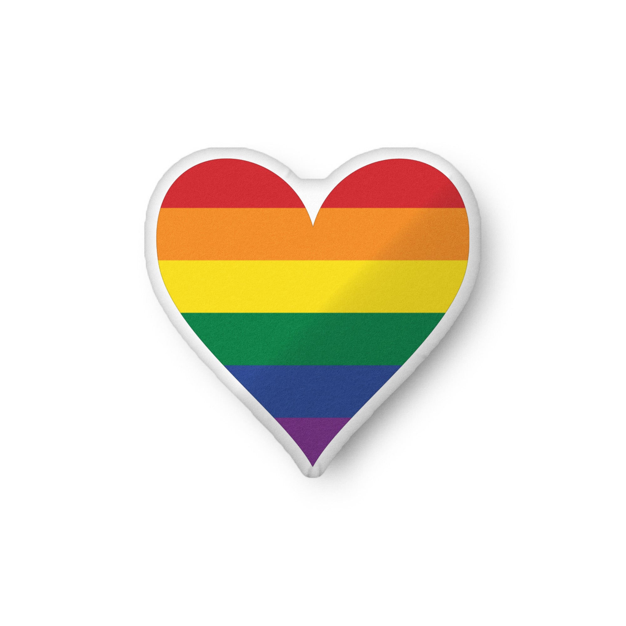 Custom shaped pillow Pride Rainbow Heart