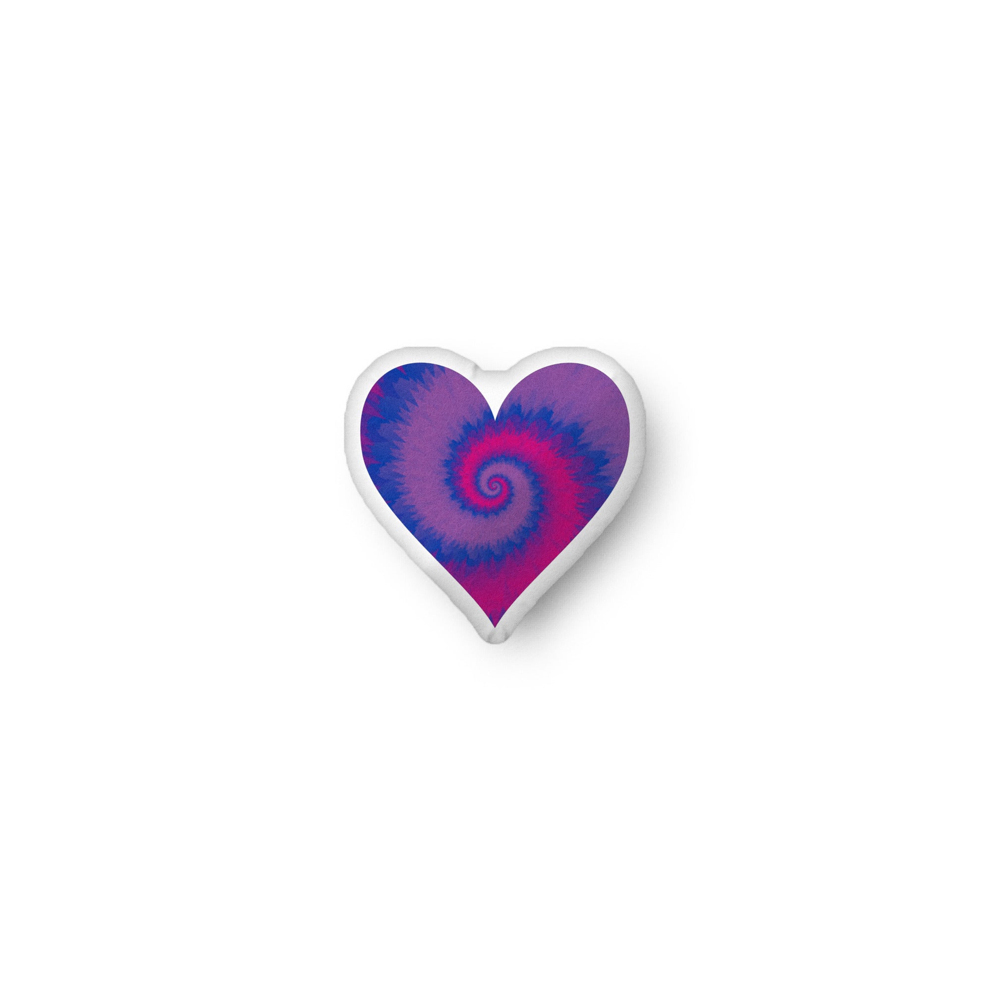 Custom shaped pillow Tie Dye Bisexual Heart