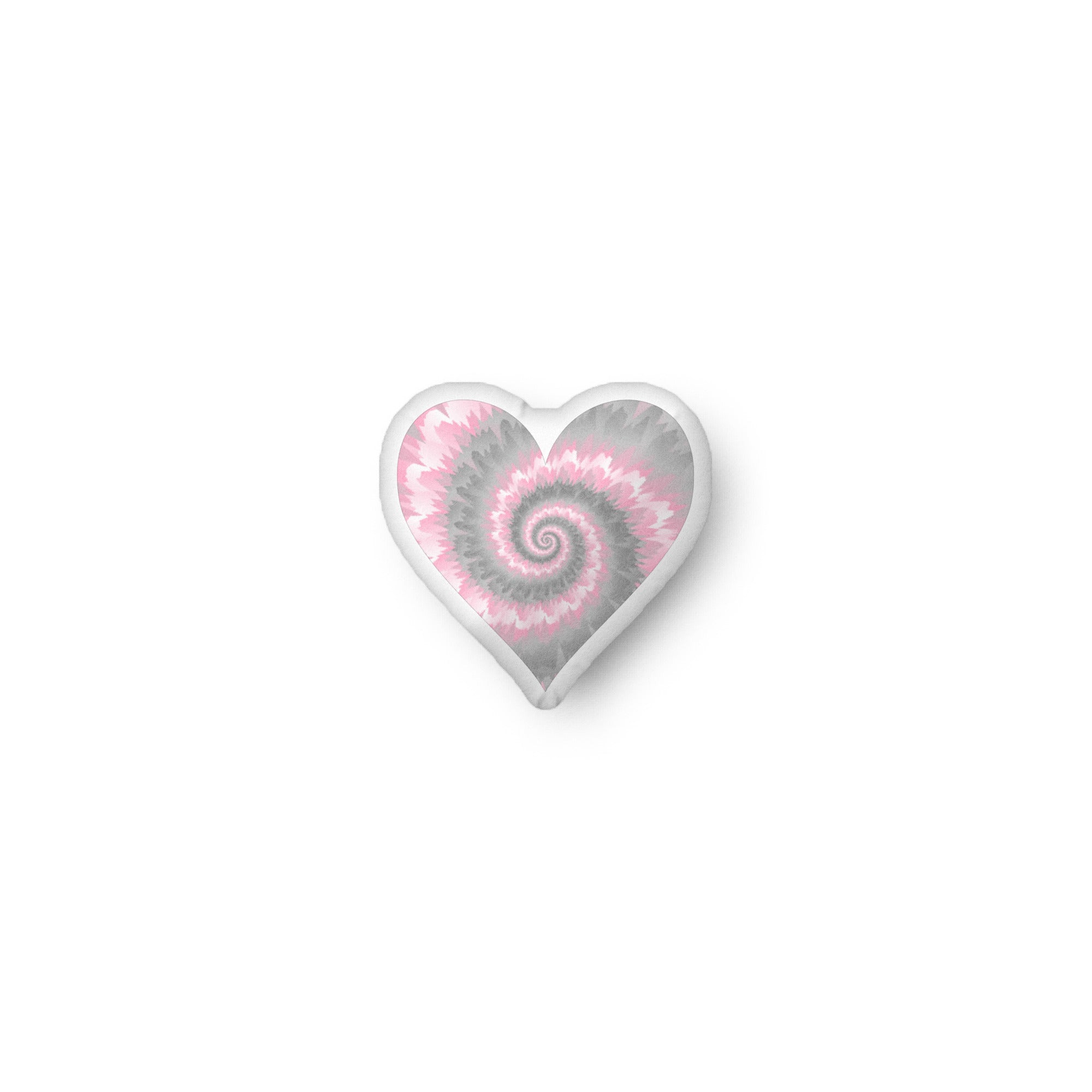 Custom shaped pillow Tie Dye Demigirl Heart