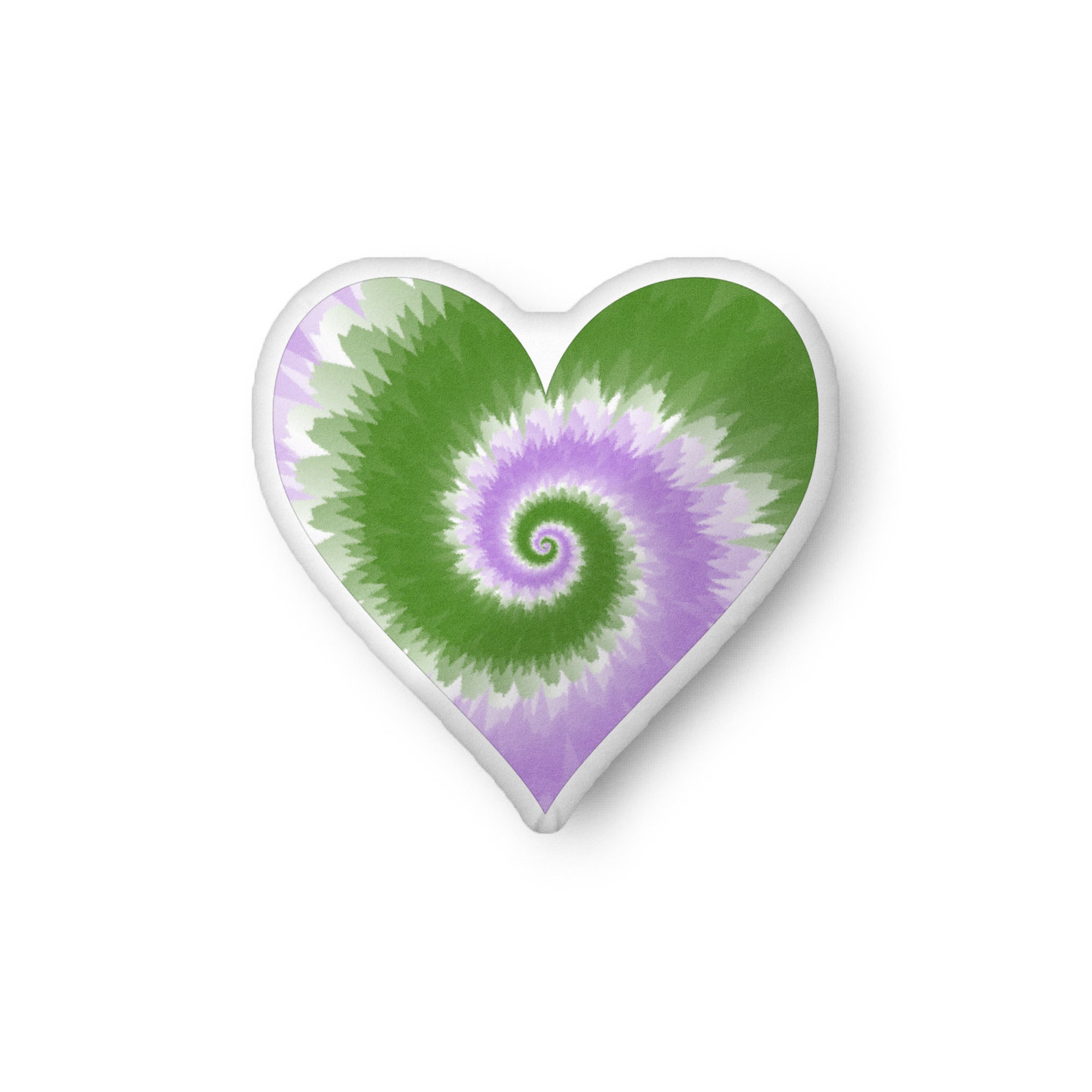 Custom shaped pillow Tie Dye Genderqueer Heart