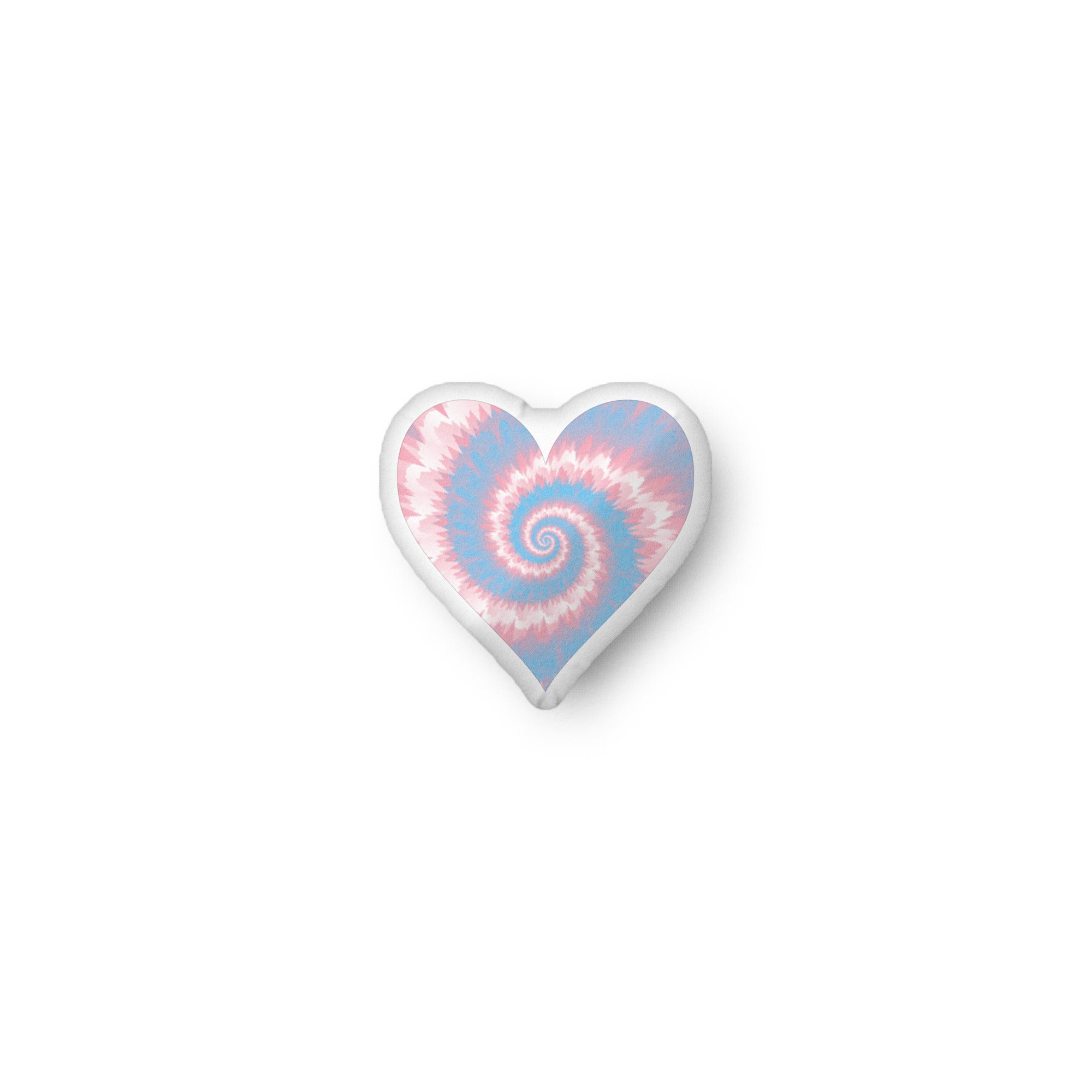 Custom shaped pillow Tie Dye Transgender Heart