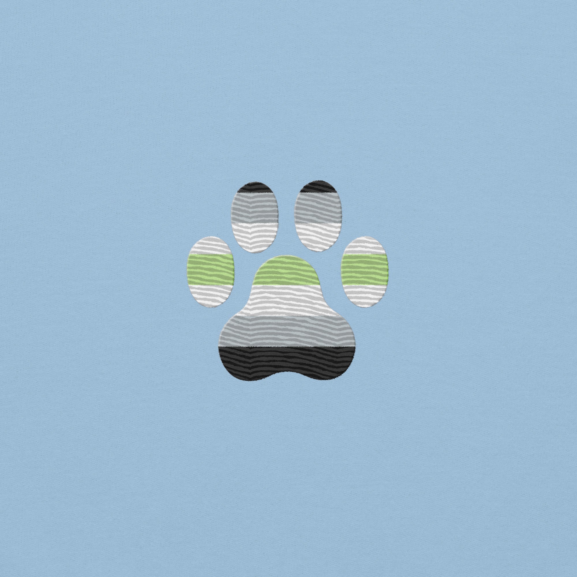 Dog Paw Embroidered Unisex Sweatshirt Agender