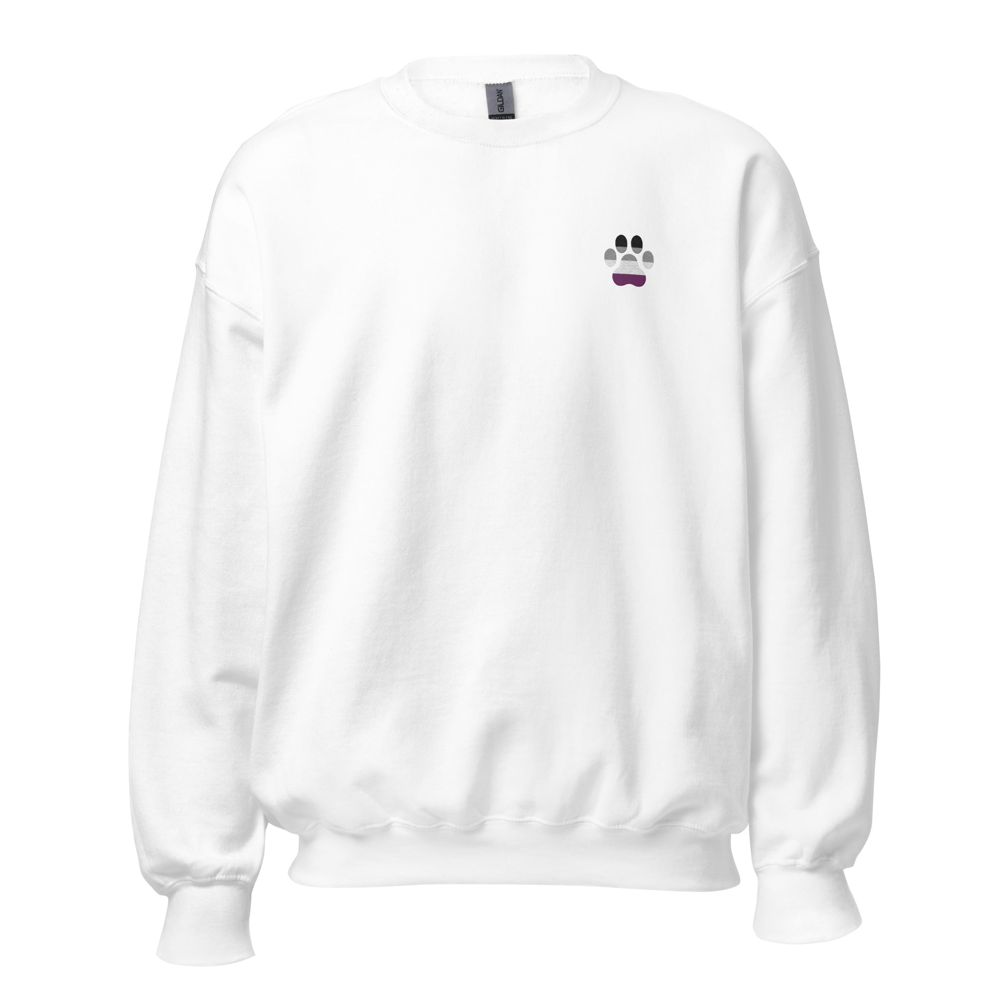 Dog Paw Embroidered Unisex Sweatshirt Asexual