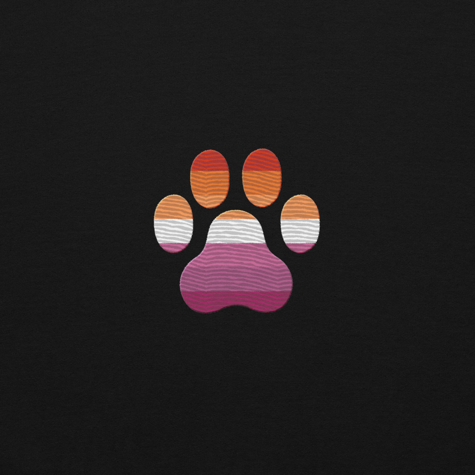 Dog Paw Embroidered Unisex Sweatshirt Lesbian