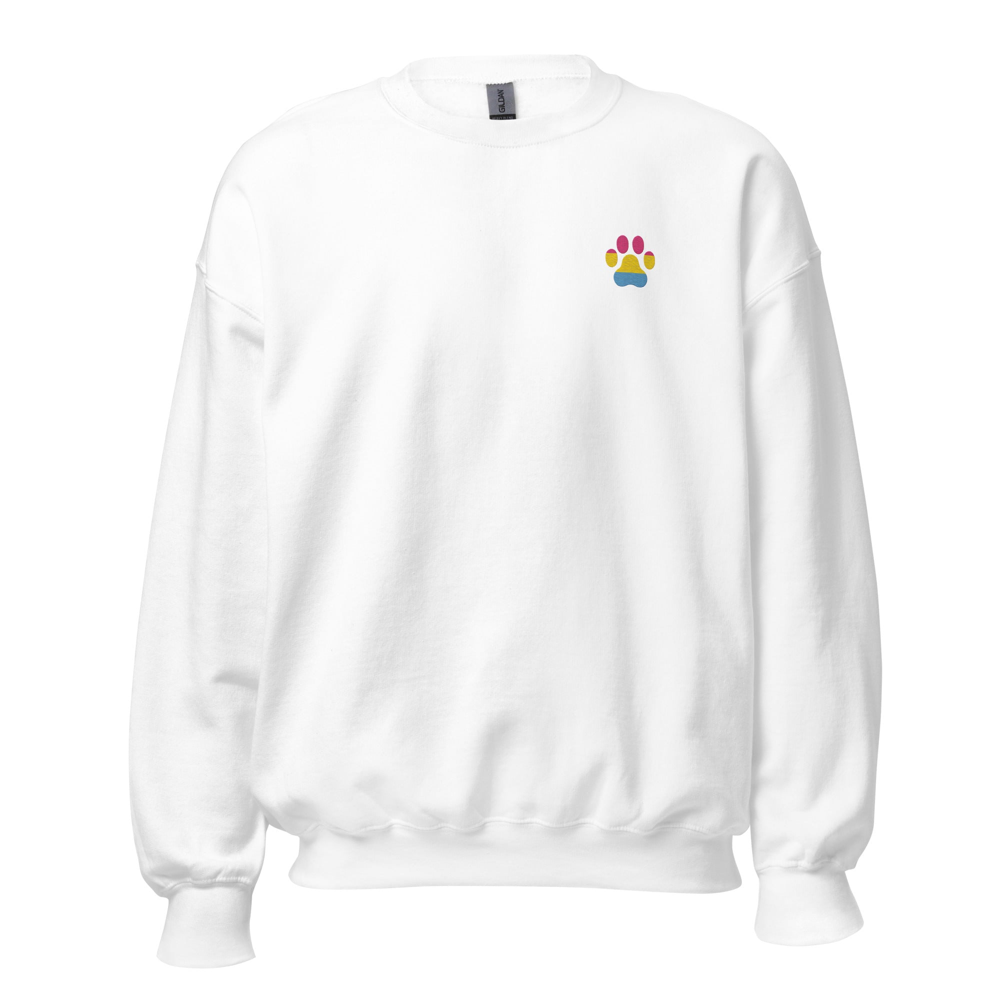 Dog Paw Embroidered Unisex Sweatshirt Pansexual