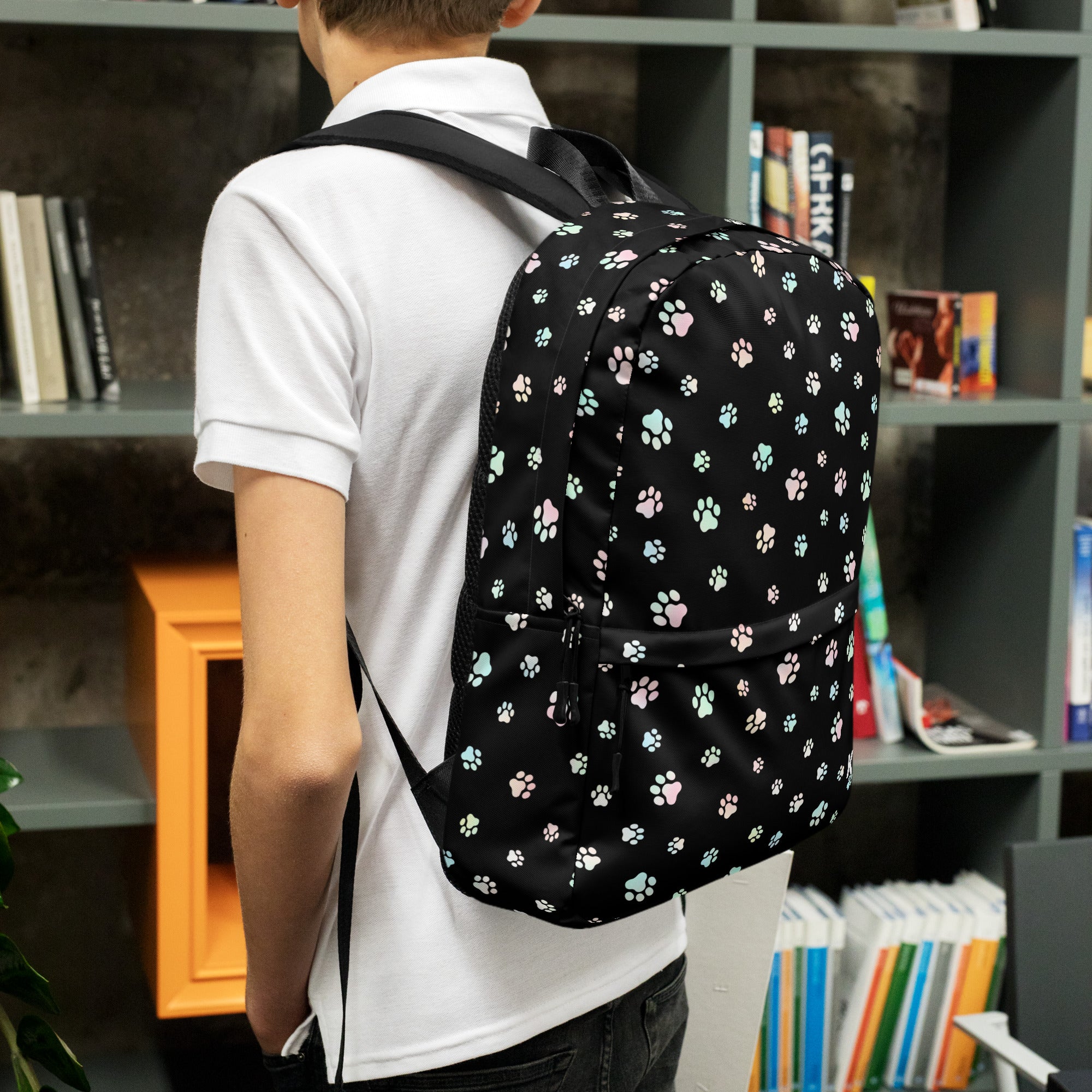 Dog Paws Backpack Black