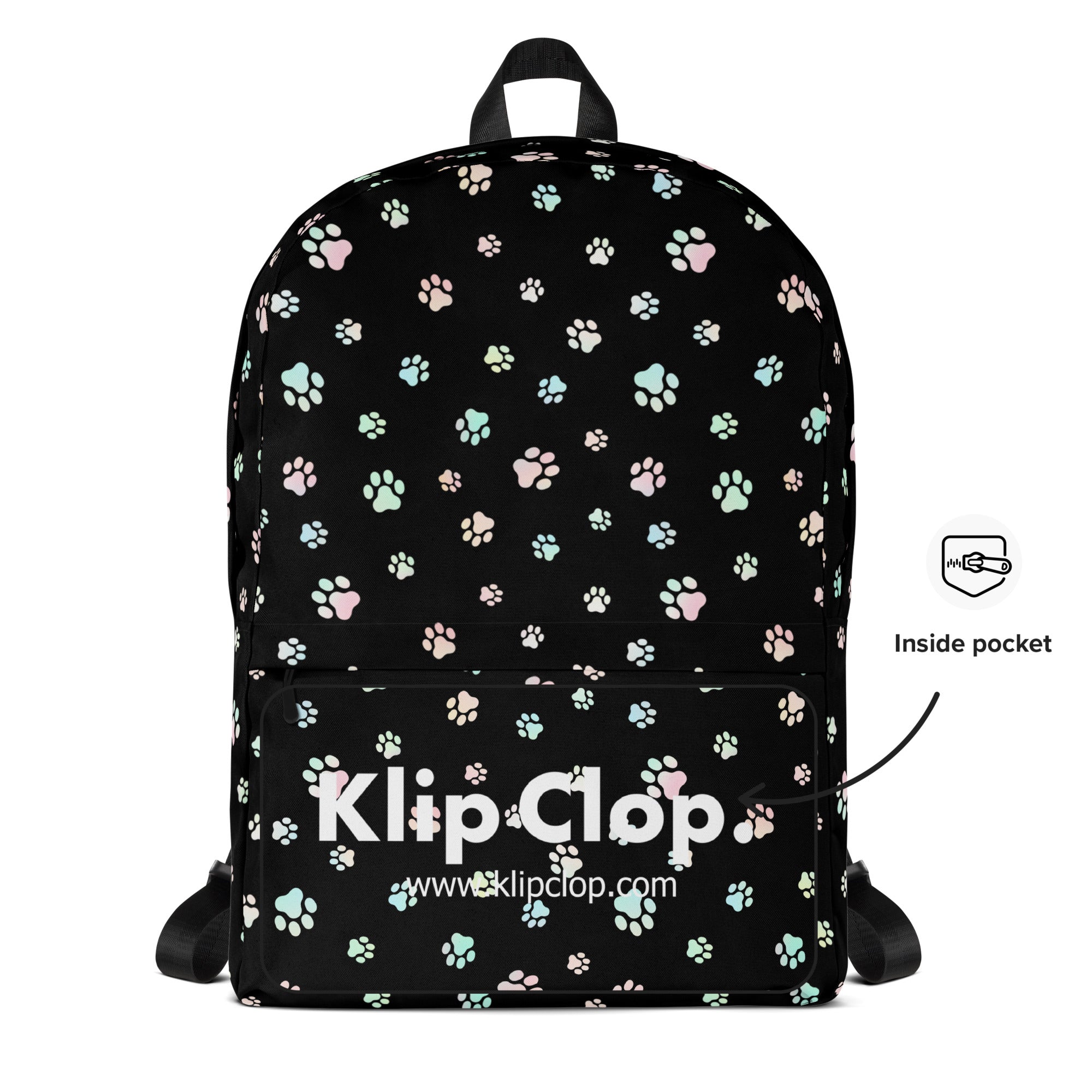 Dog Paws Backpack Black