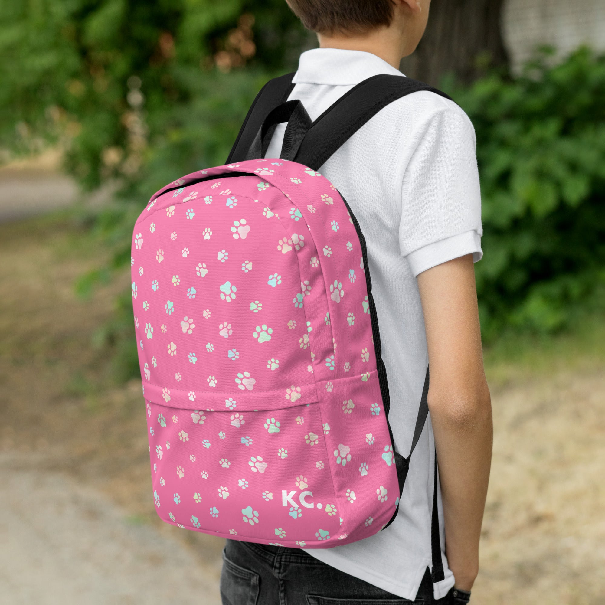 Dog Paws Backpack Pink