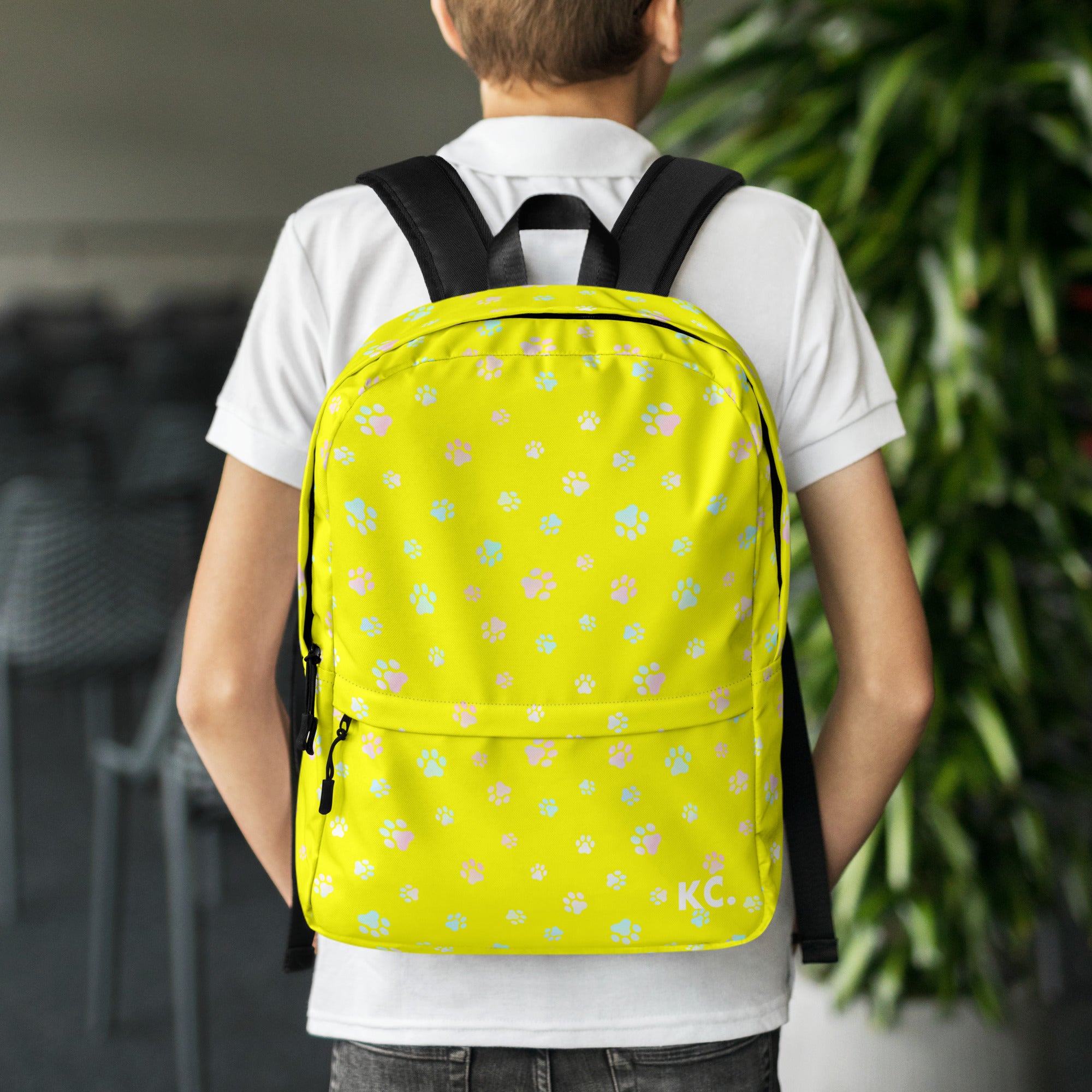 Dog Paws Backpack Yellow
