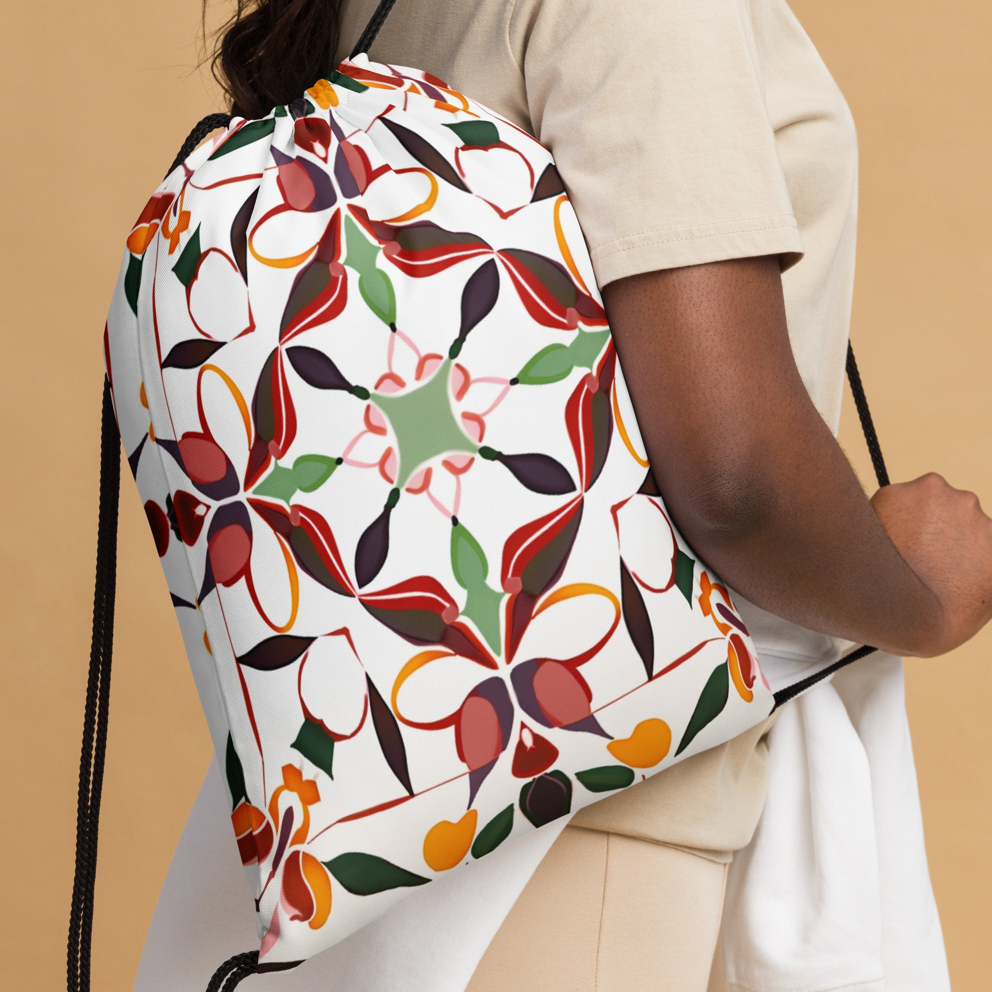 Drawstring bag Colorful Majolica II