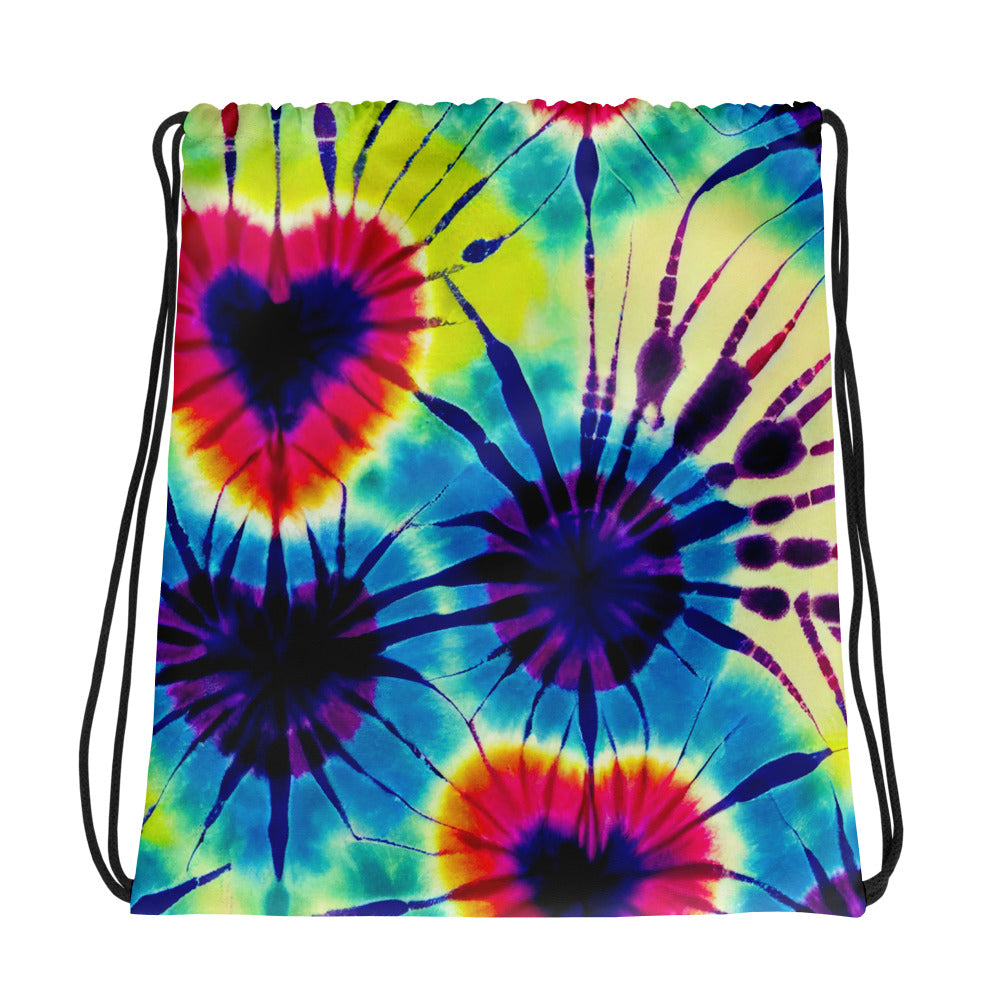 Drawstring bag Tie Dye Hearts I