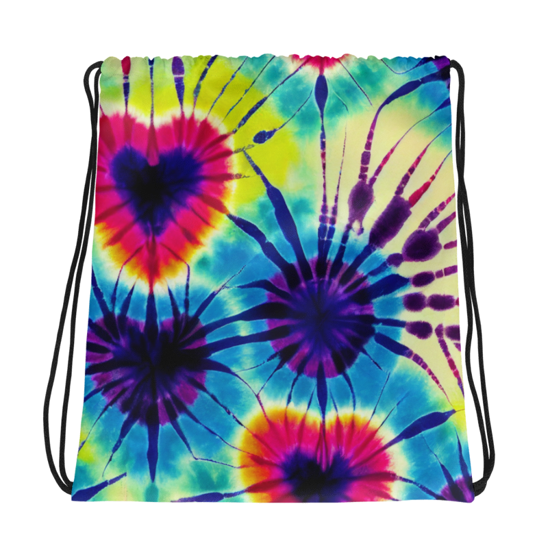 Drawstring bag Tie Dye Hearts I