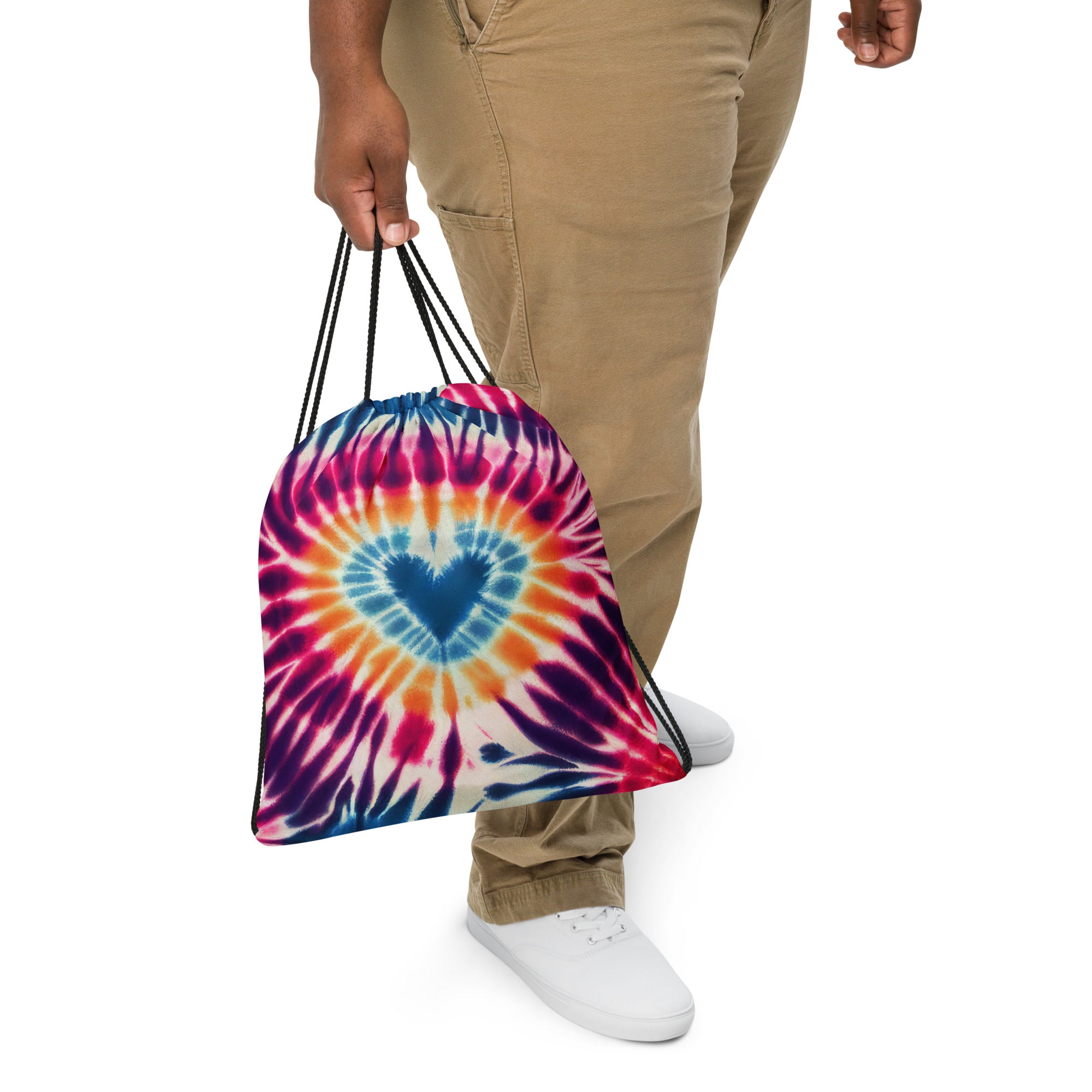 Drawstring bag Tie Dye Hearts II
