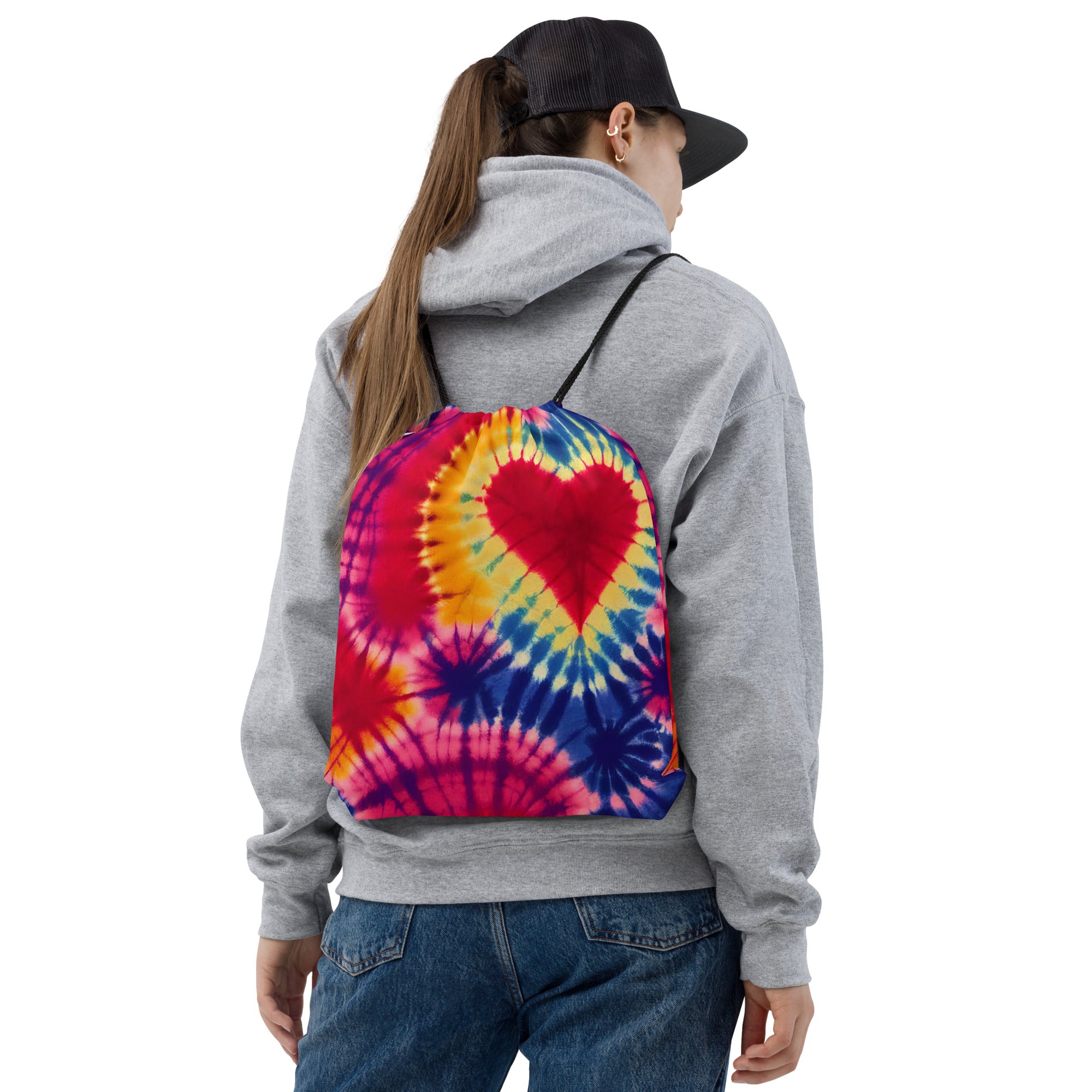 Drawstring bag Tie Dye Hearts II