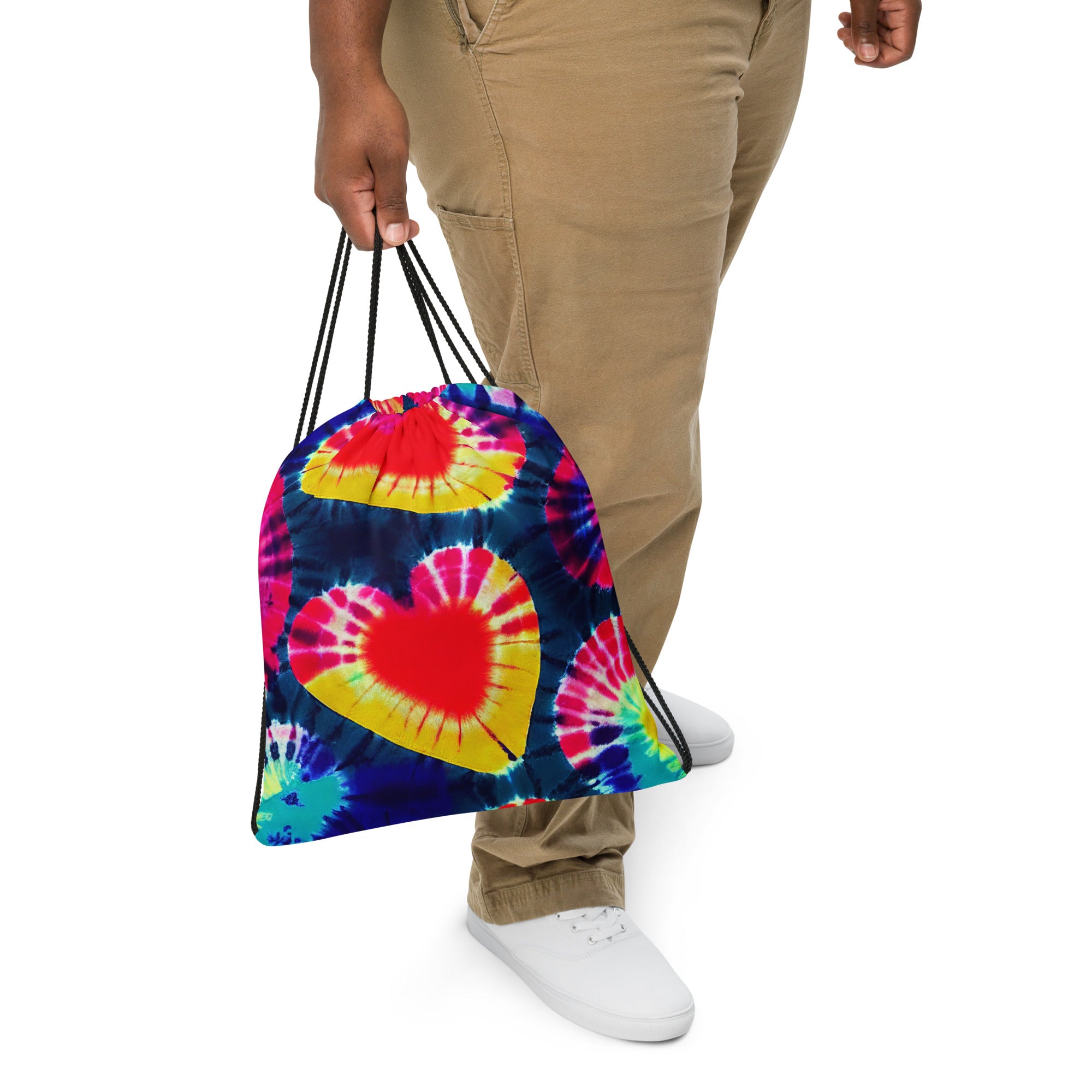 Drawstring bag Tie Dye Hearts IV
