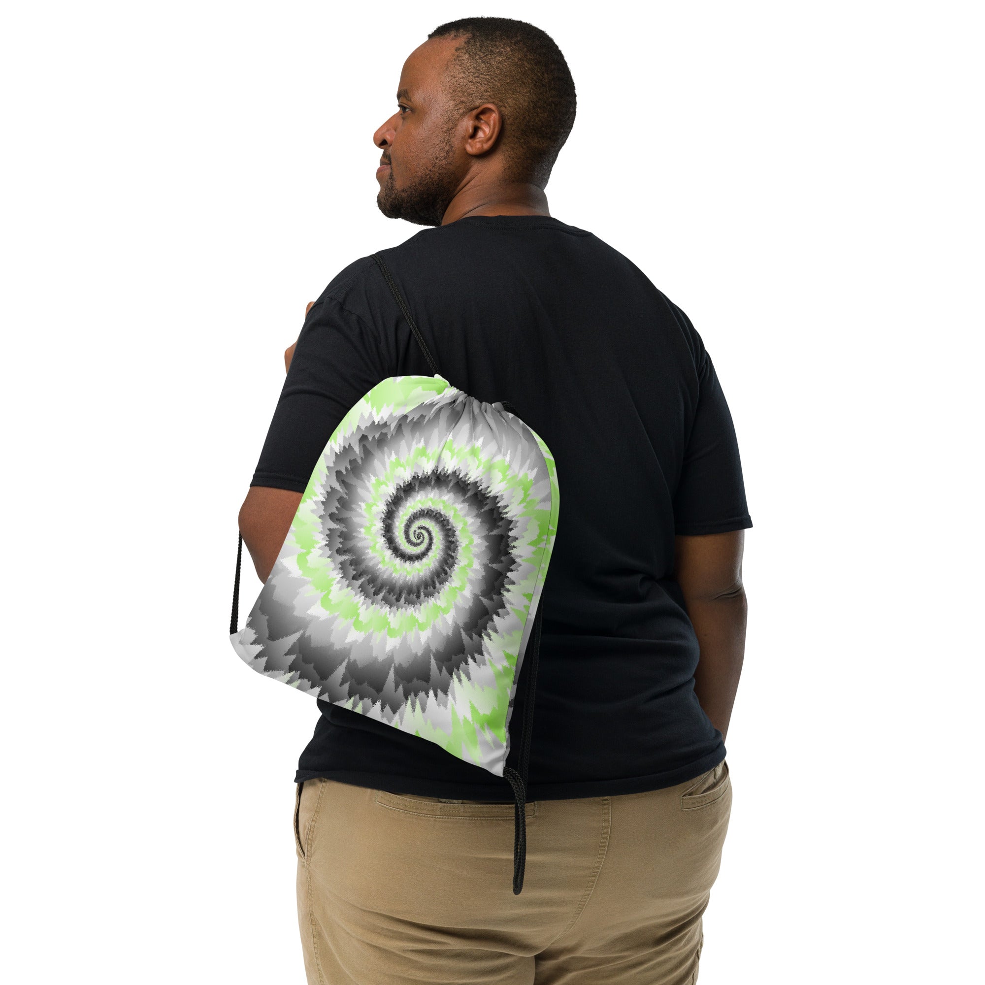 Drawstring Bag Tie Dye Spiral Agender