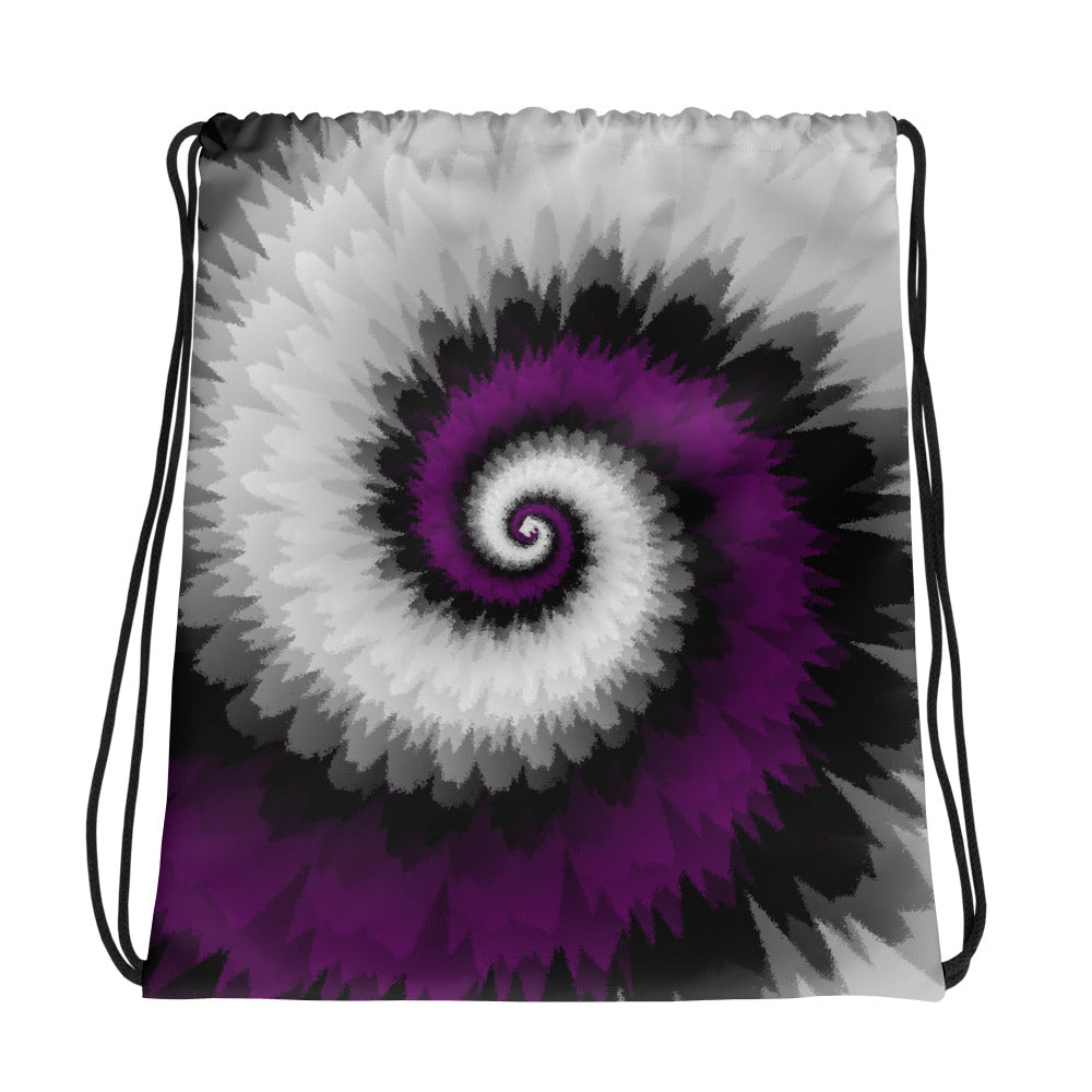 Drawstring Bag Tie Dye Spiral Asexual