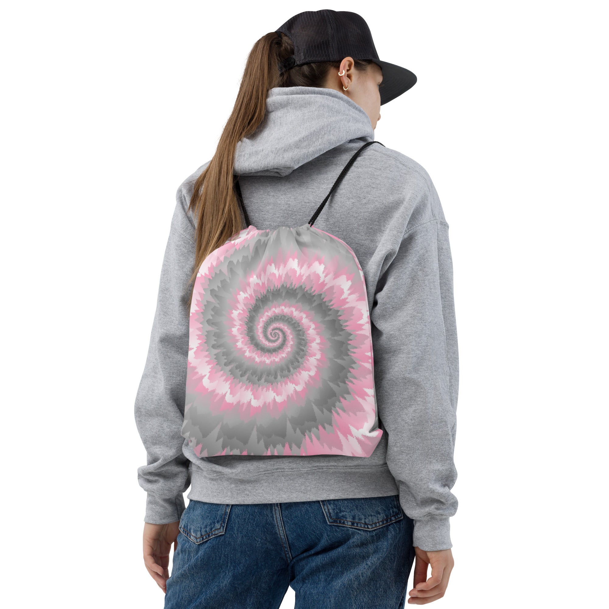 Drawstring Bag Tie Dye Spiral Demigirl