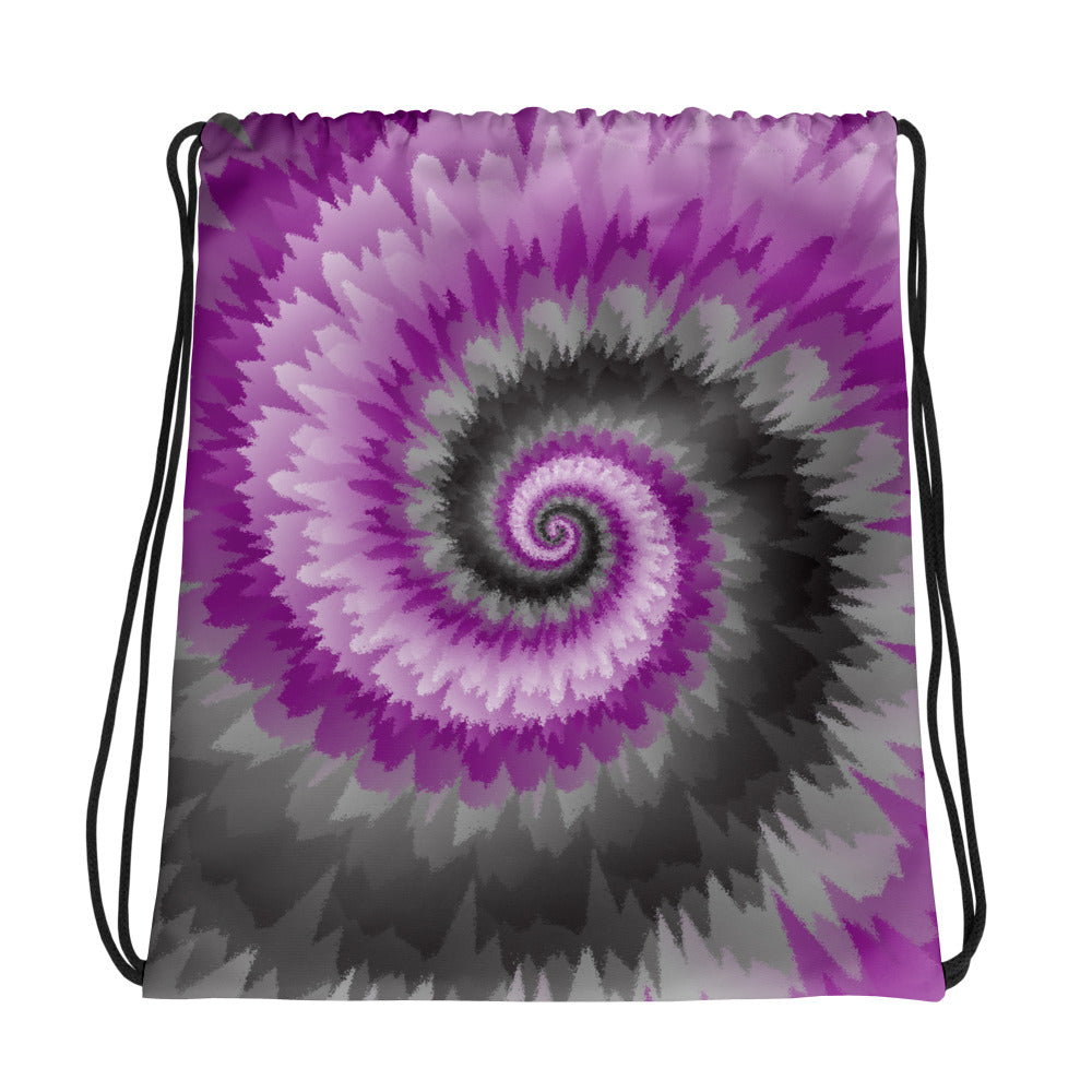 Drawstring Bag Tie Dye Spiral Demisexual