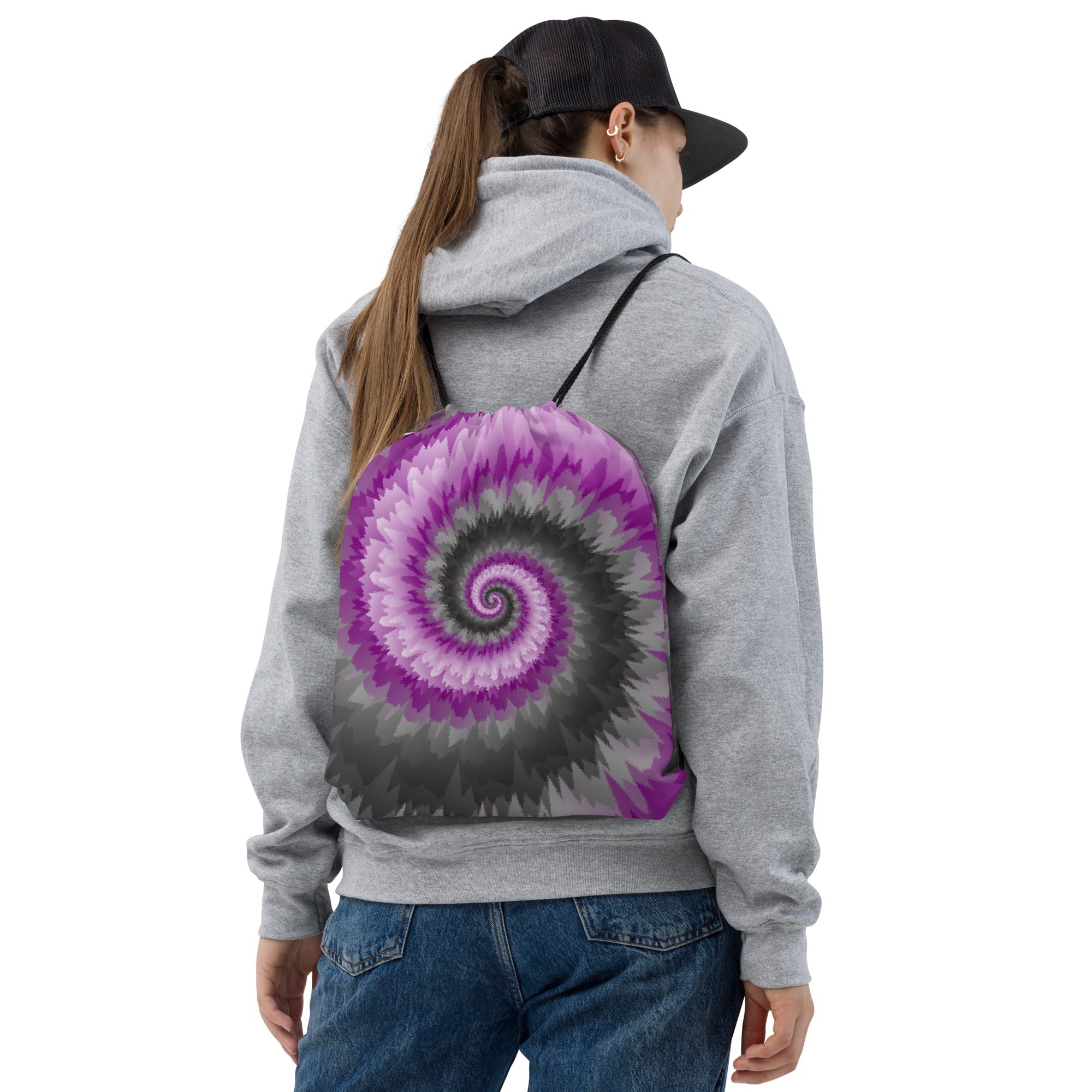 Drawstring Bag Tie Dye Spiral Demisexual