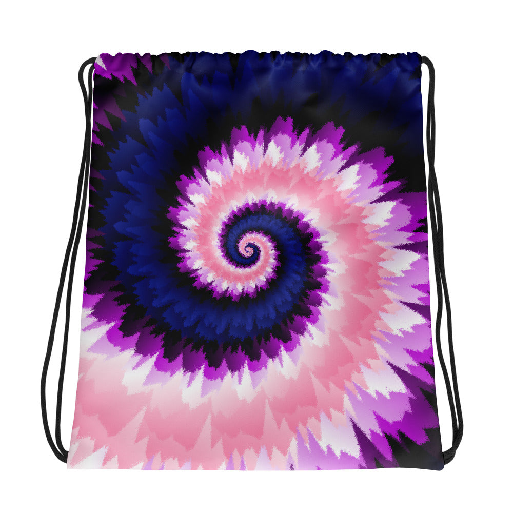 Drawstring Bag Tie Dye Spiral Genderfluid