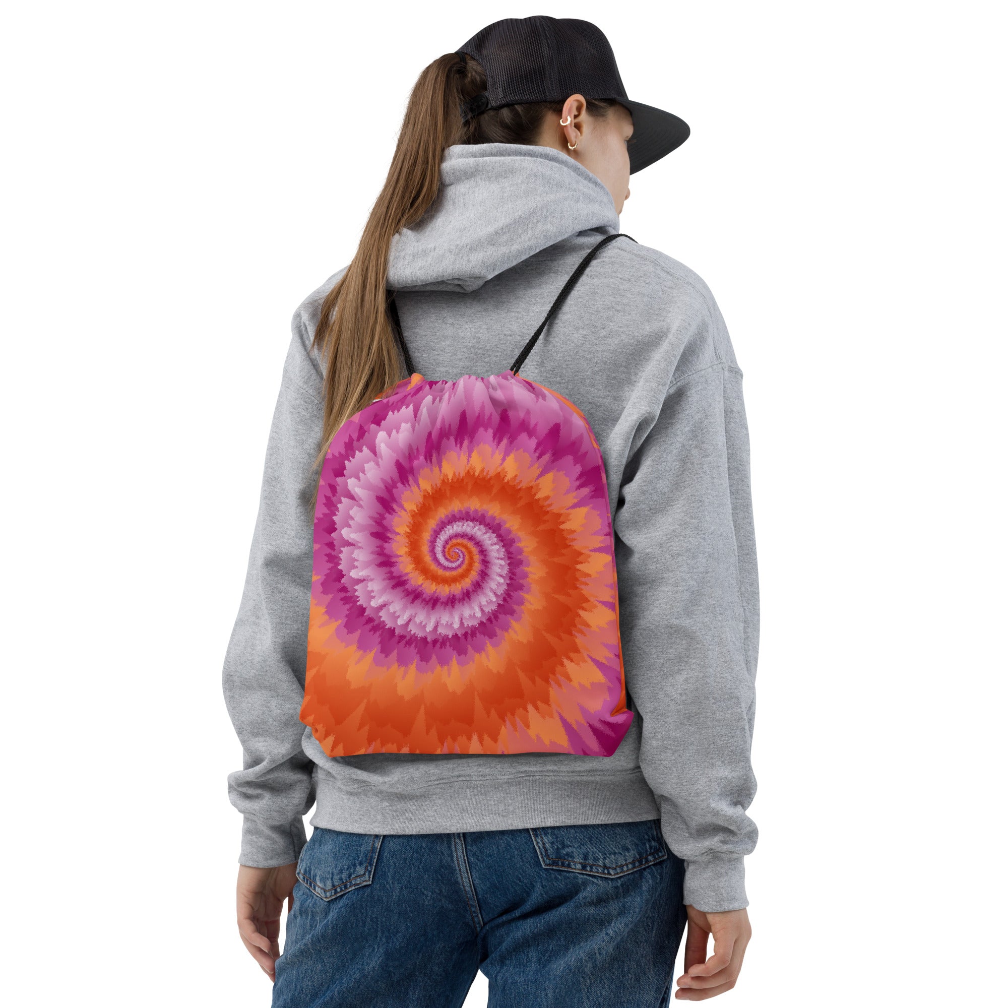 Drawstring Bag Tie Dye Spiral Lesbian
