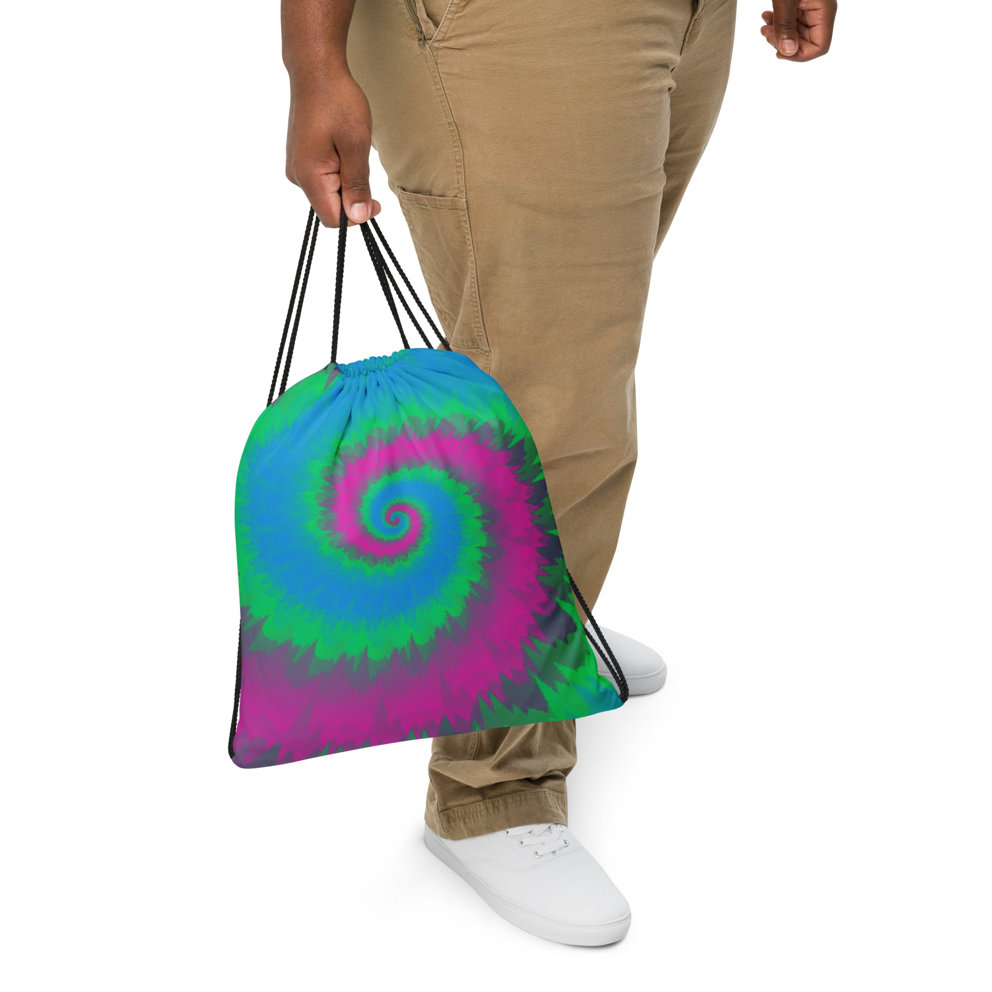 Drawstring Bag Tie Dye Spiral Polysexual
