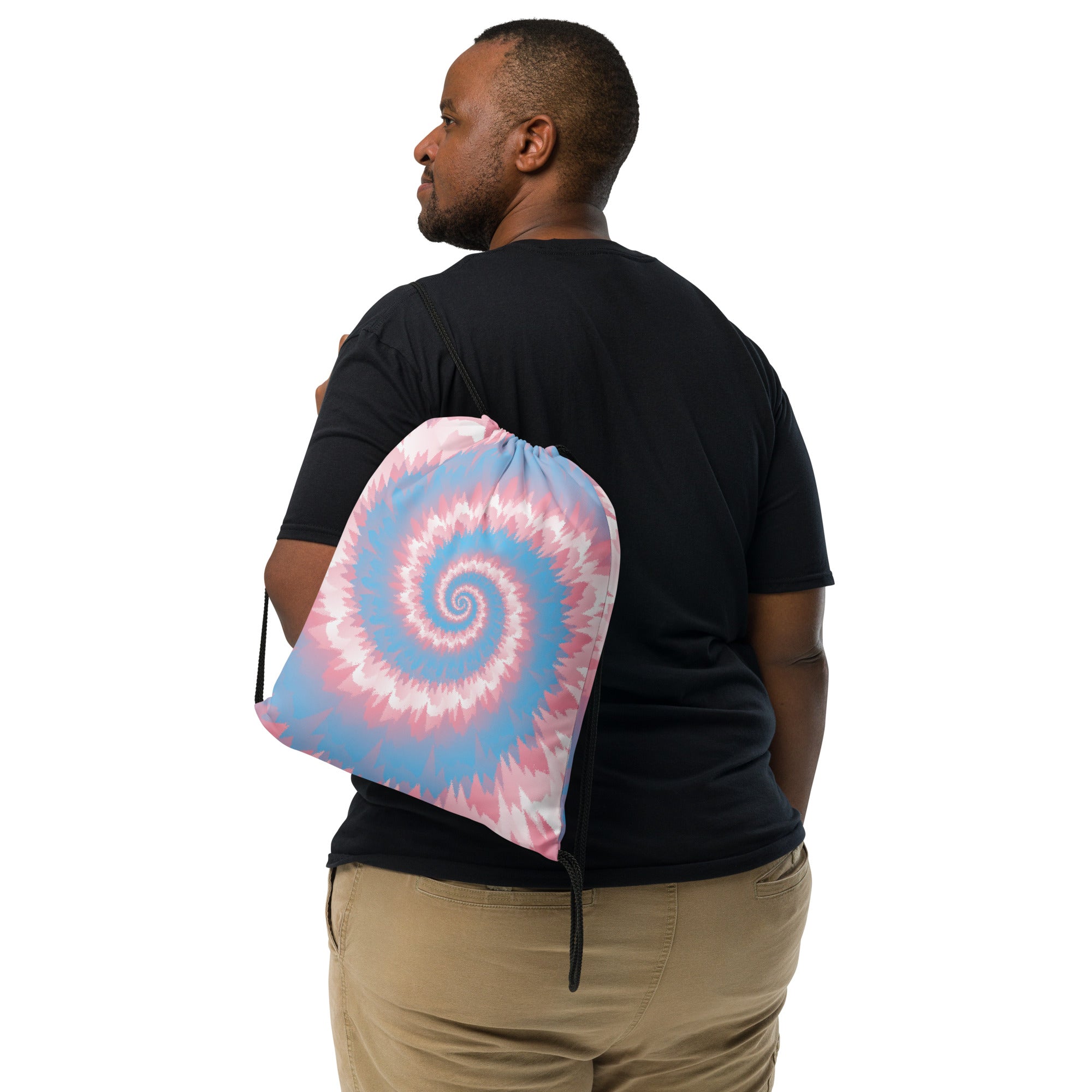 Drawstring Bag Tie Dye Spiral Transgender