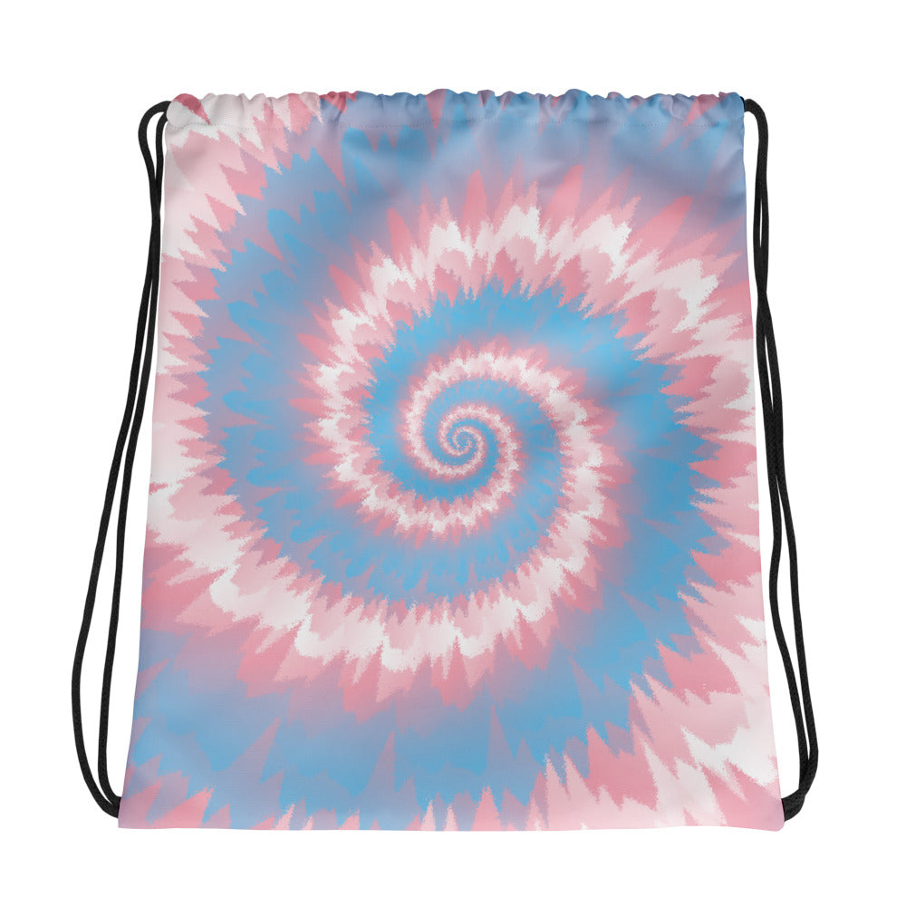 Drawstring Bag Tie Dye Spiral Transgender