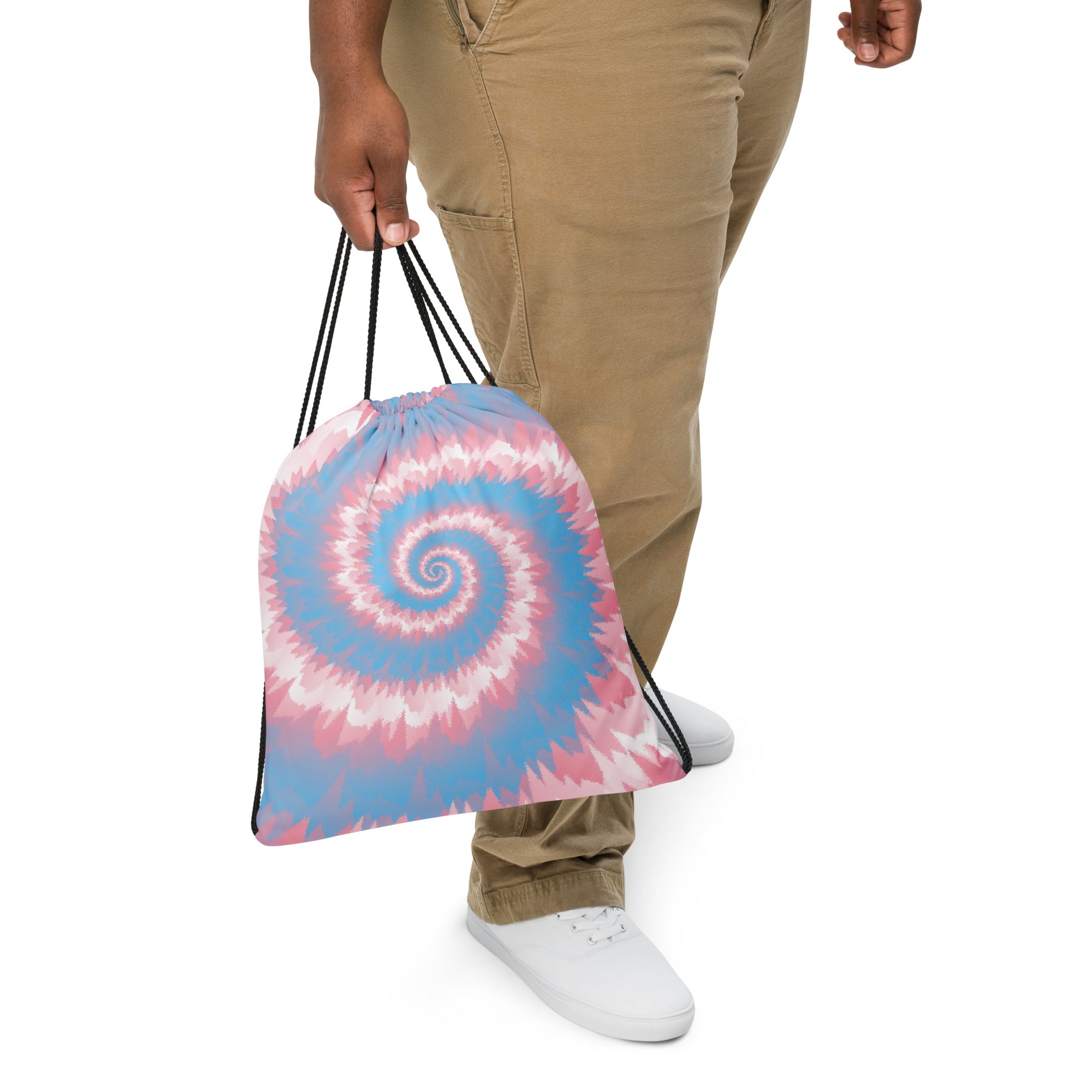 Drawstring Bag Tie Dye Spiral Transgender