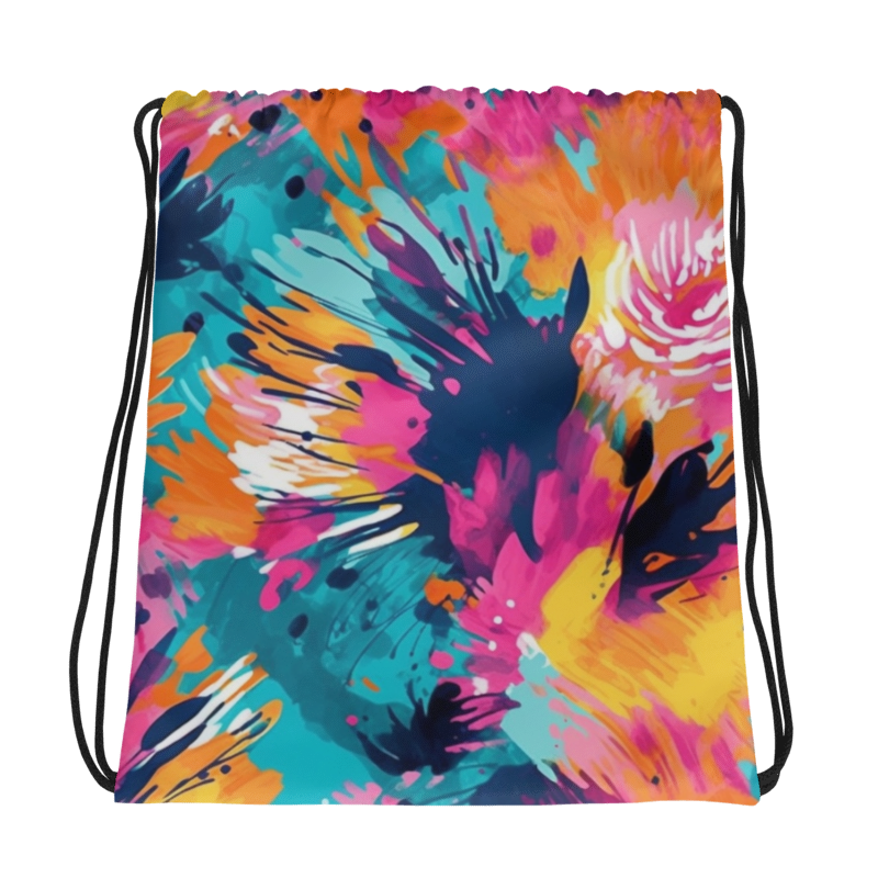 Drawstring bag Watercolor Summer flowers IV