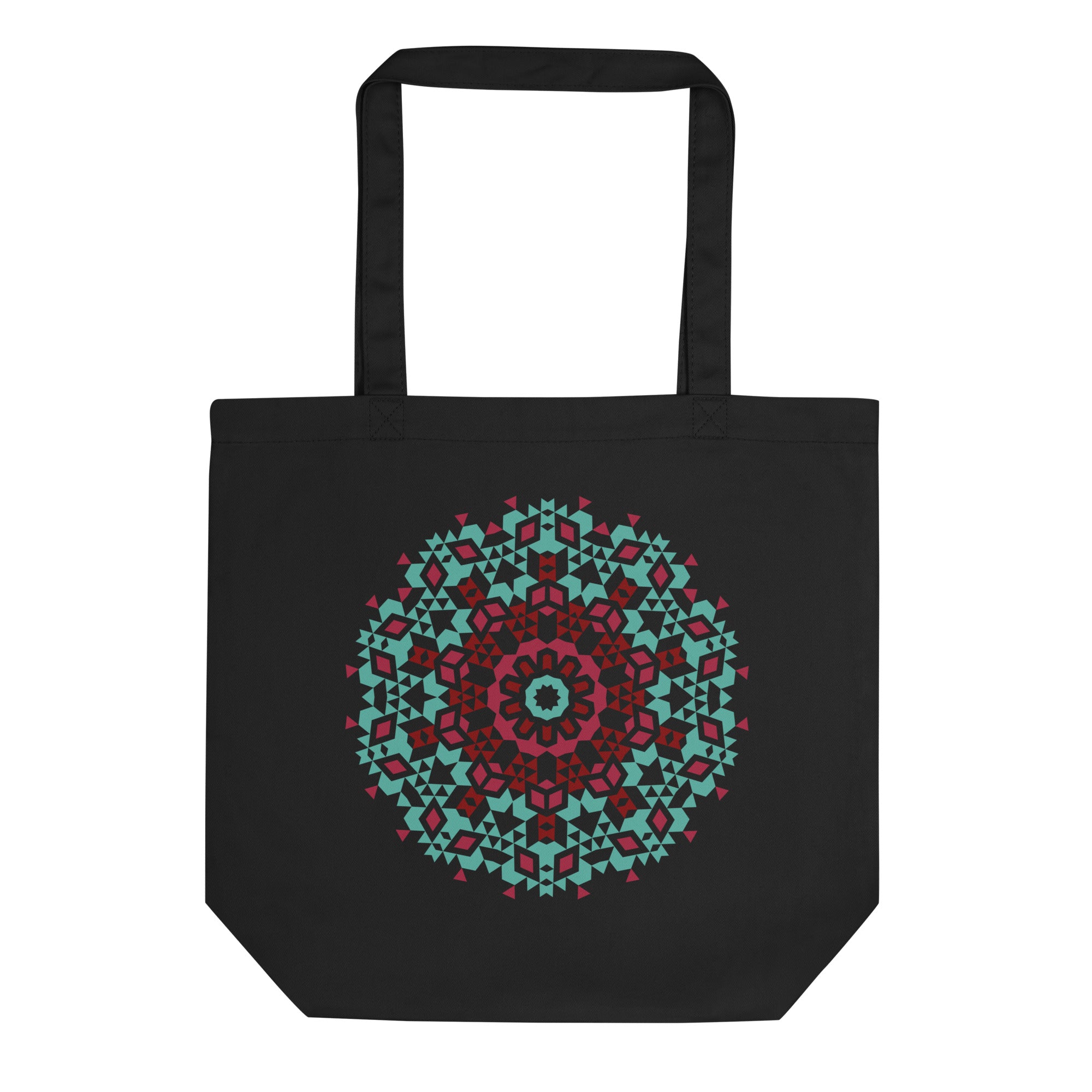Eco Tote Bag Aztec Green and Red