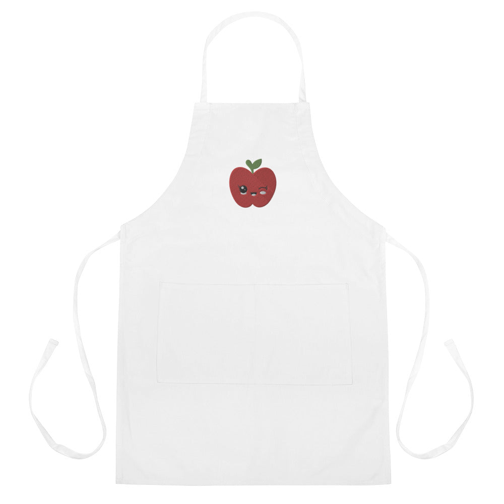 Embroidered Apron Apple