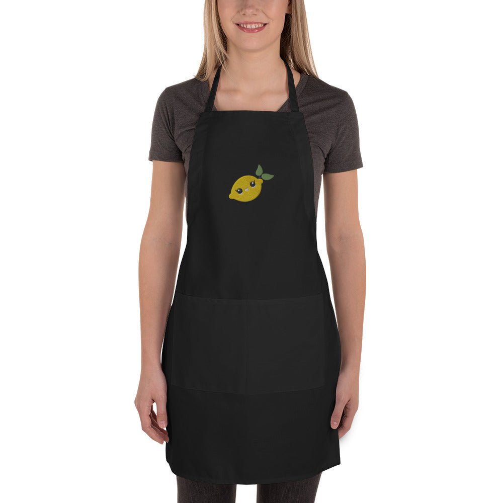 Embroidered Apron Lime
