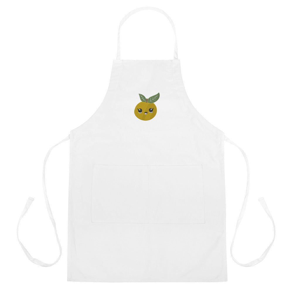 Embroidered Apron Orange