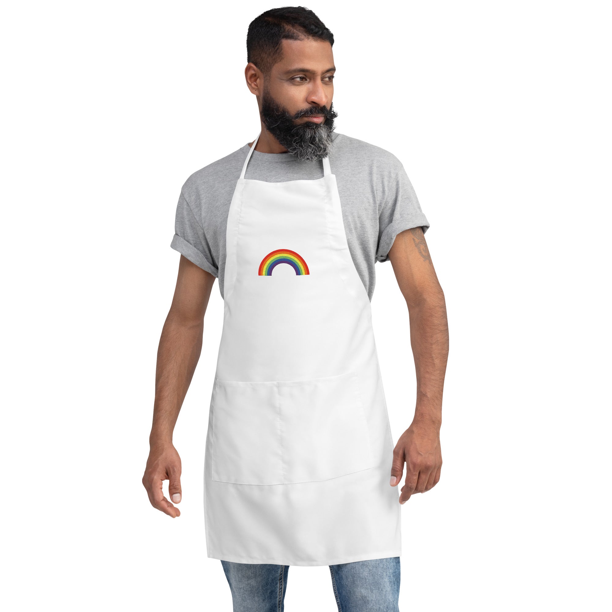Embroidered Apron Rainbow