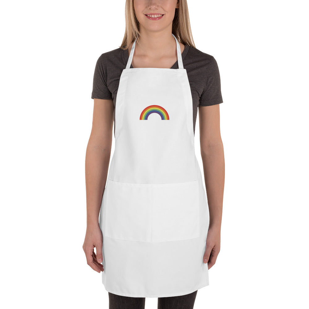 Embroidered Apron Rainbow